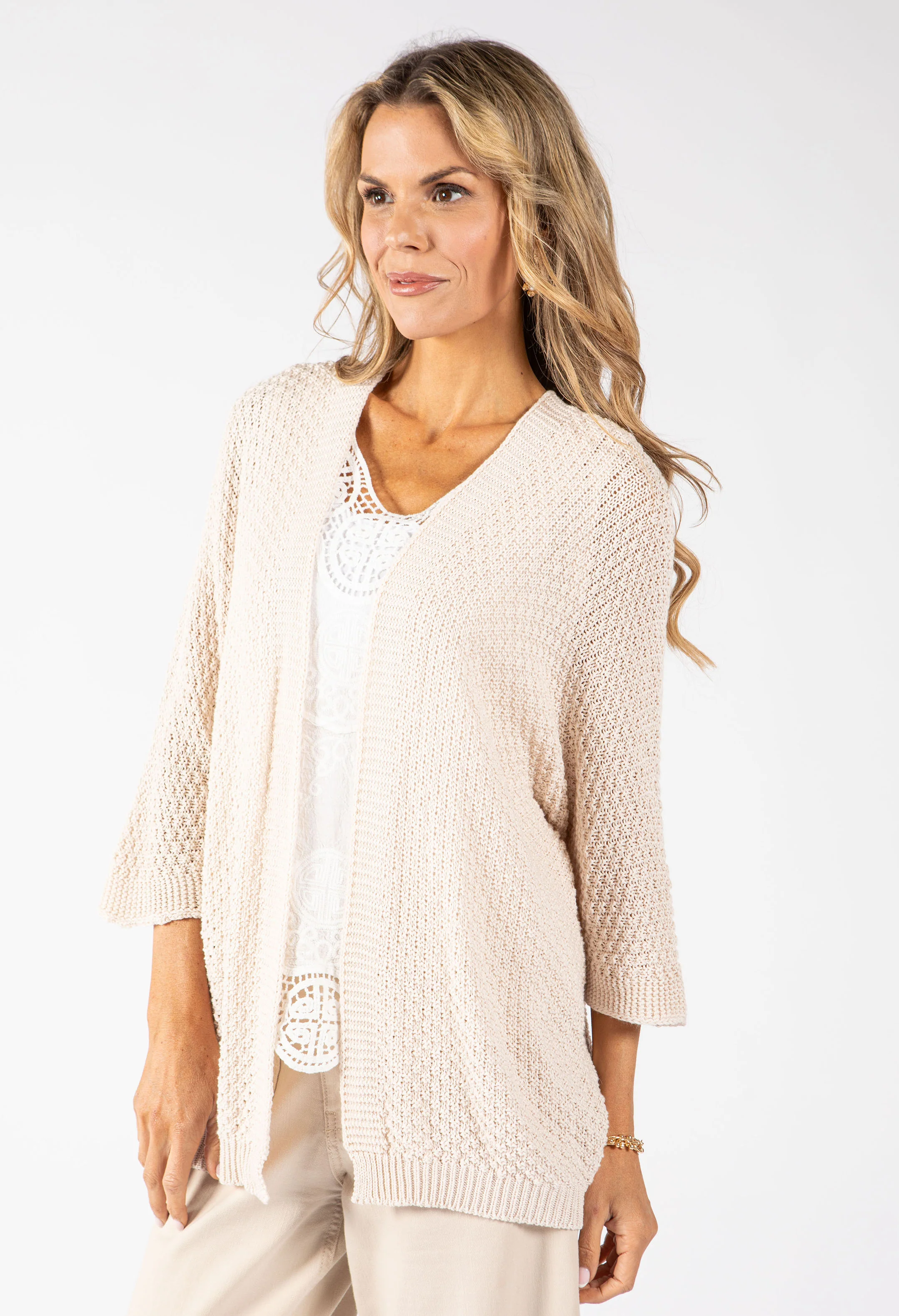 Open Front Knit Cardigan - Image 3