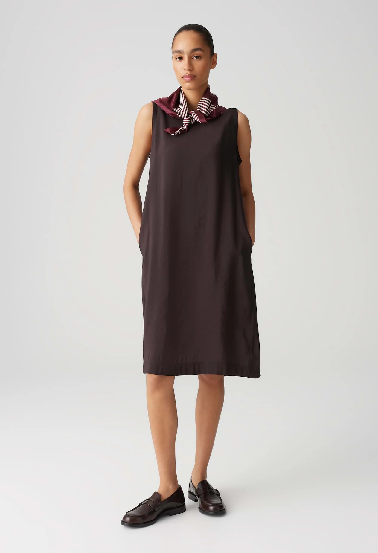 Wemba summery strap dress with ribbed cuffs