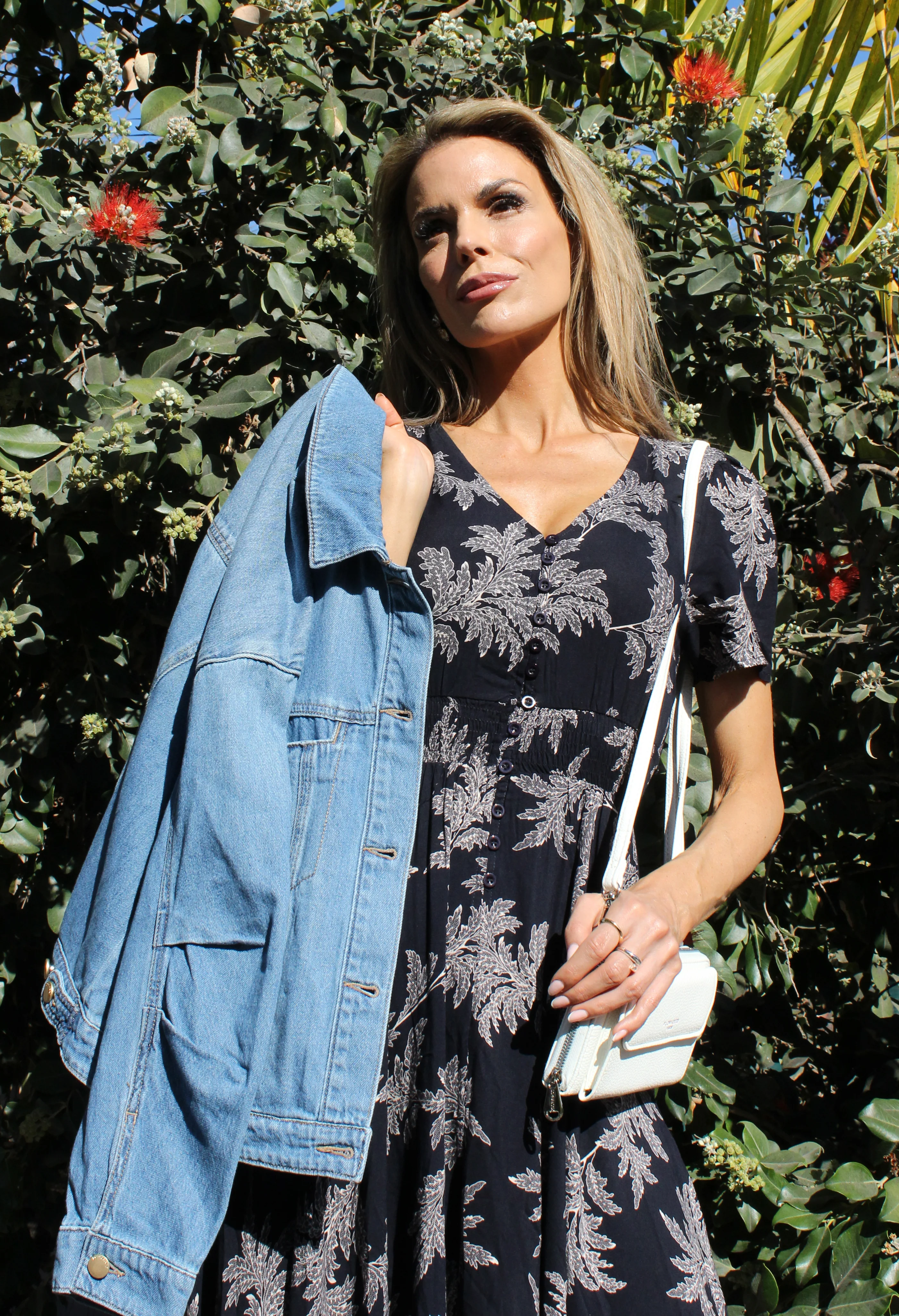 Oversized Barrel Sleeve Denim Jacket