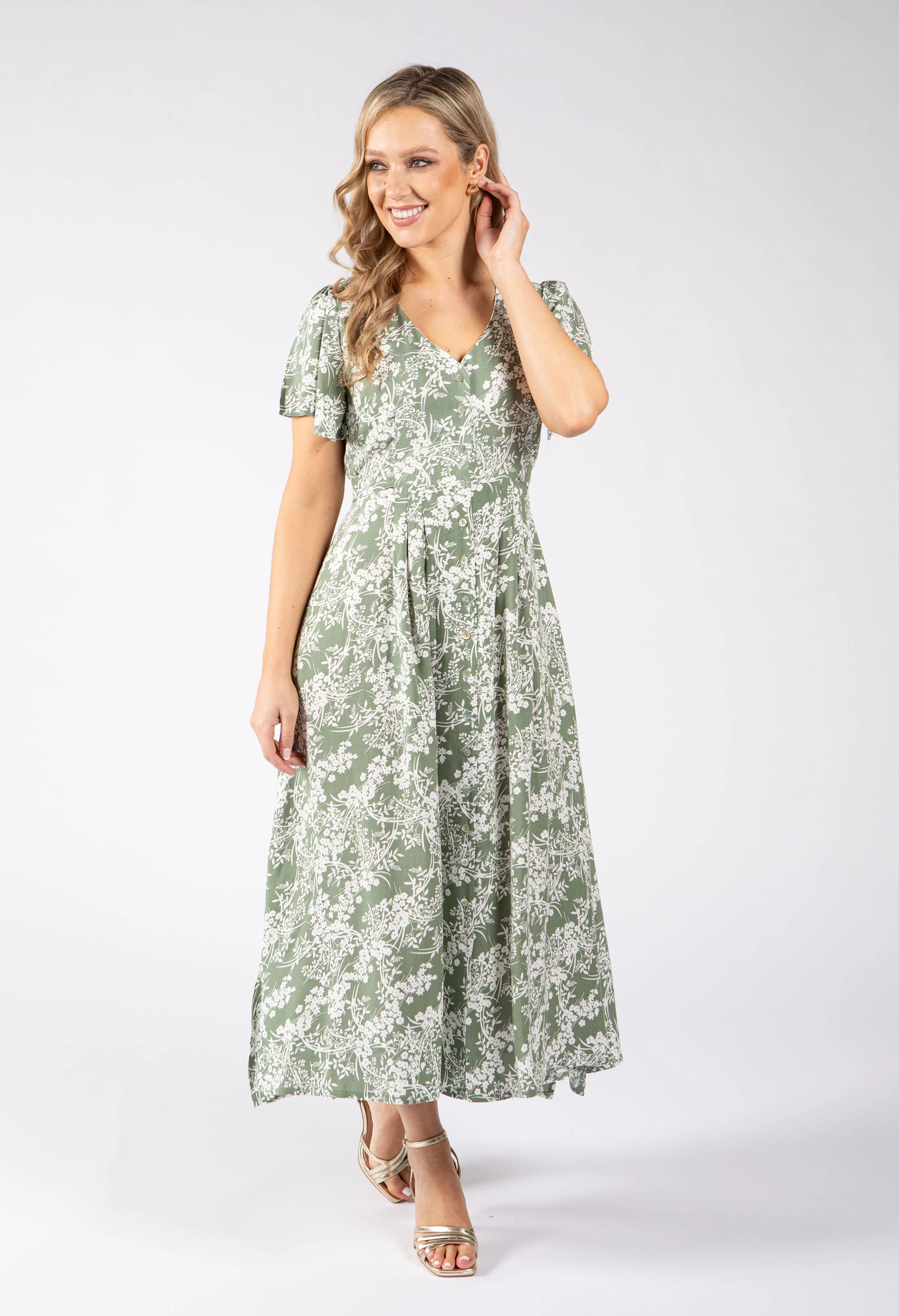 Oyo Floral Midi Dress - Image 7