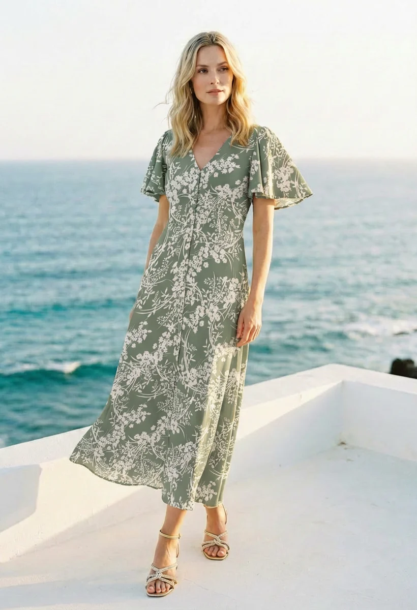 Oyo Floral Midi Dress - Image 8