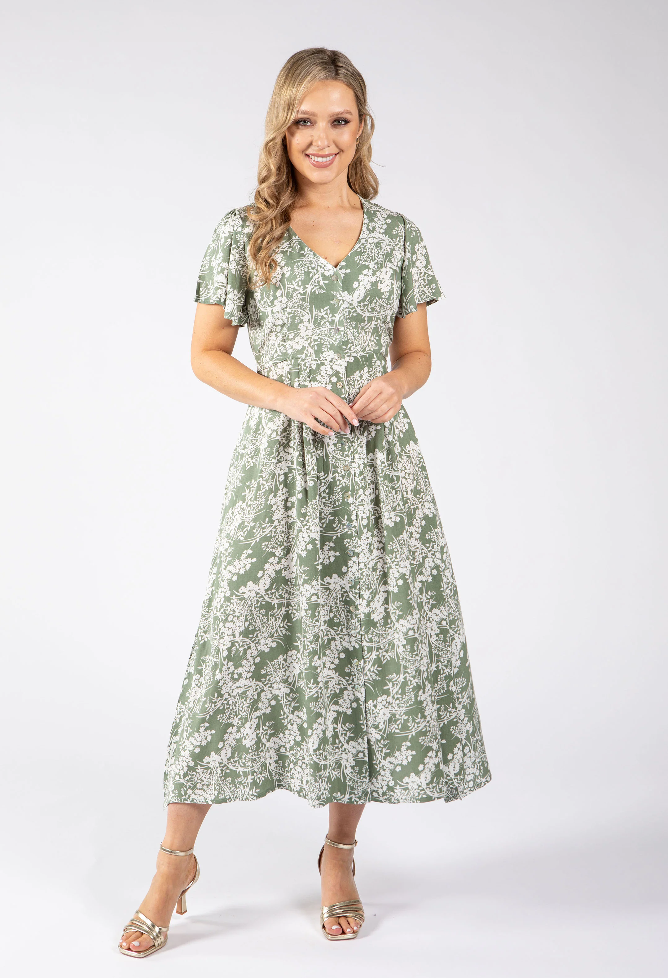 Oyo Floral Midi Dress - Image 9