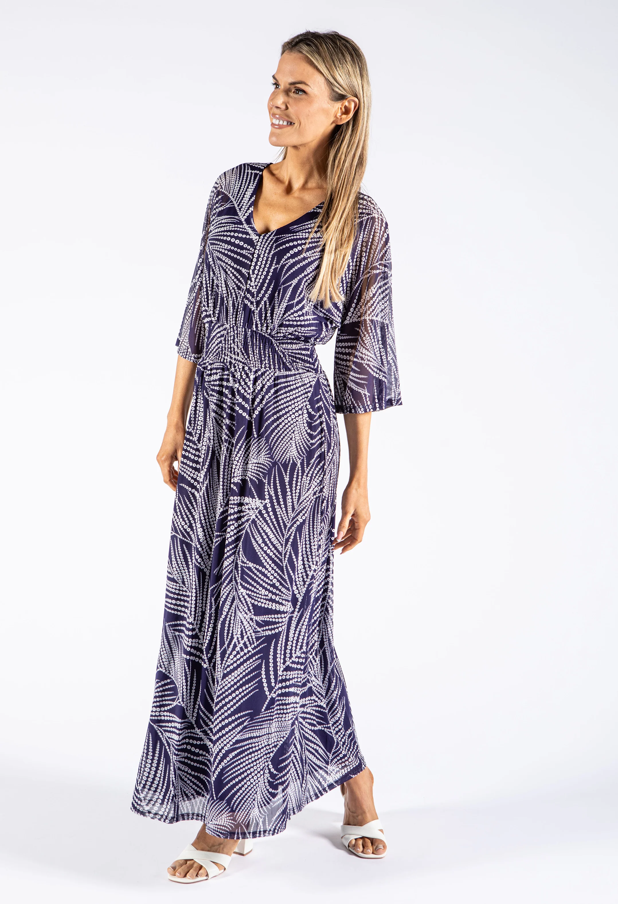 Palm Print Maxi Dress - Image 3
