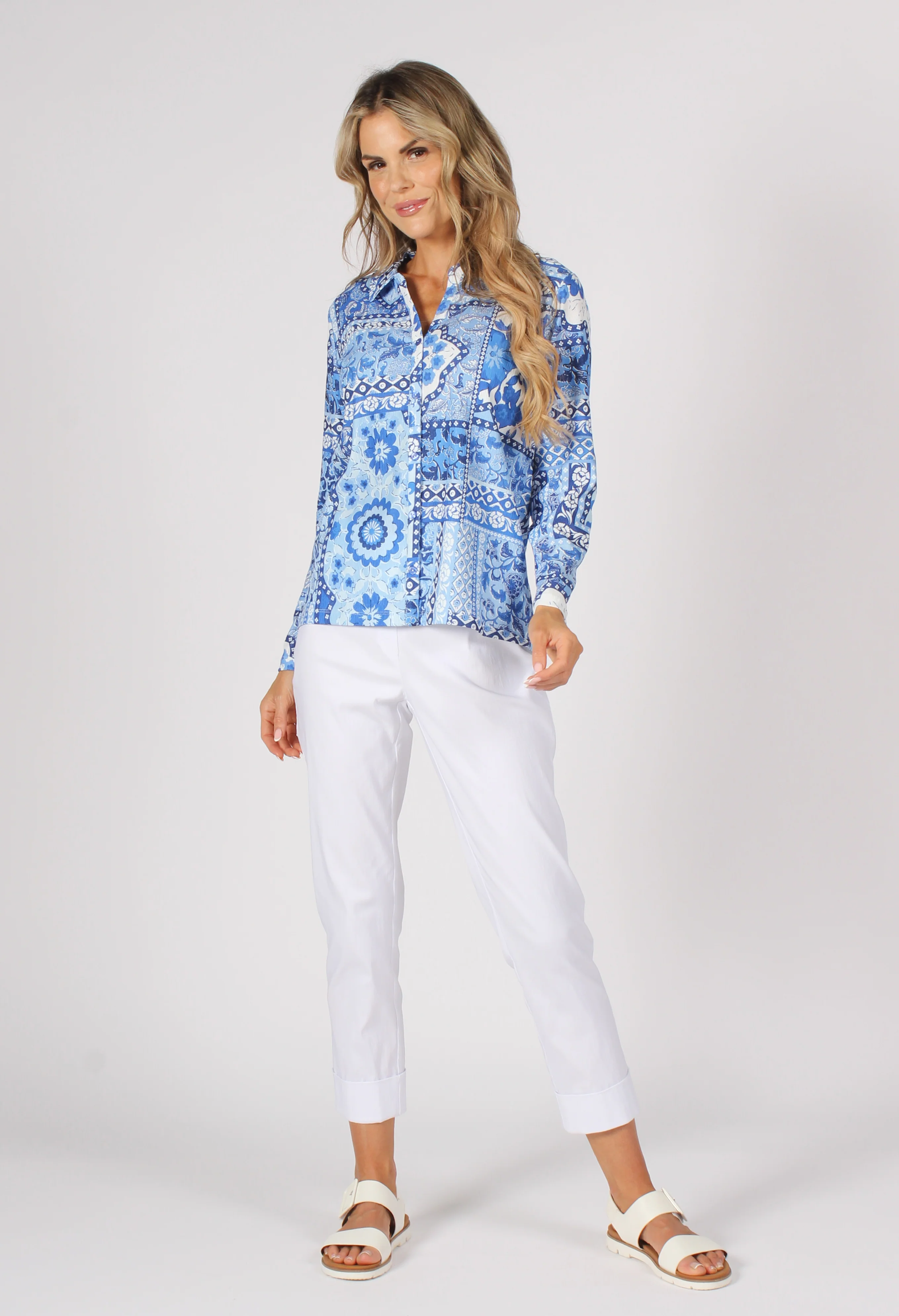 Patchwork Buttoned Up Top - Image 3