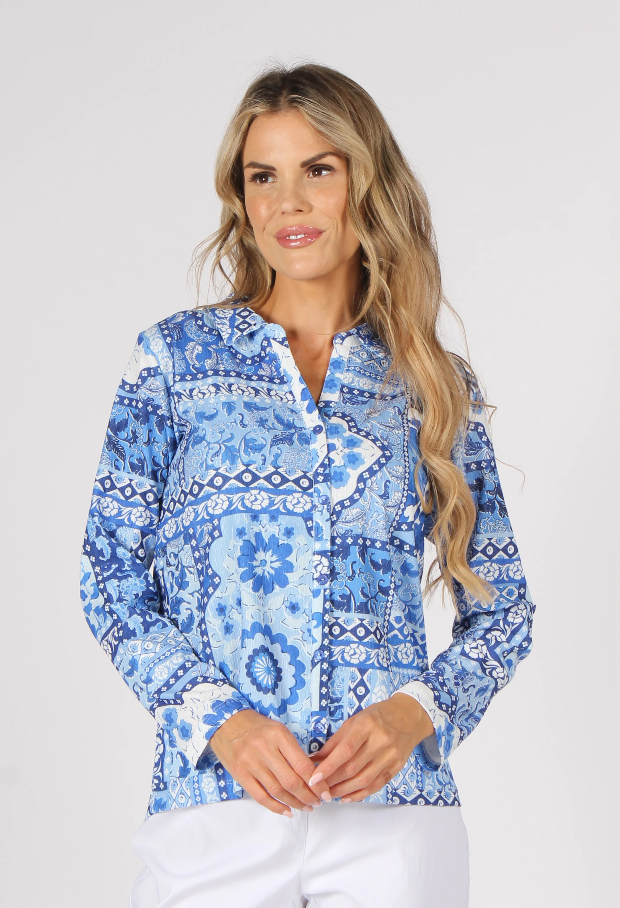 Patchwork Buttoned Up Top - Image 5