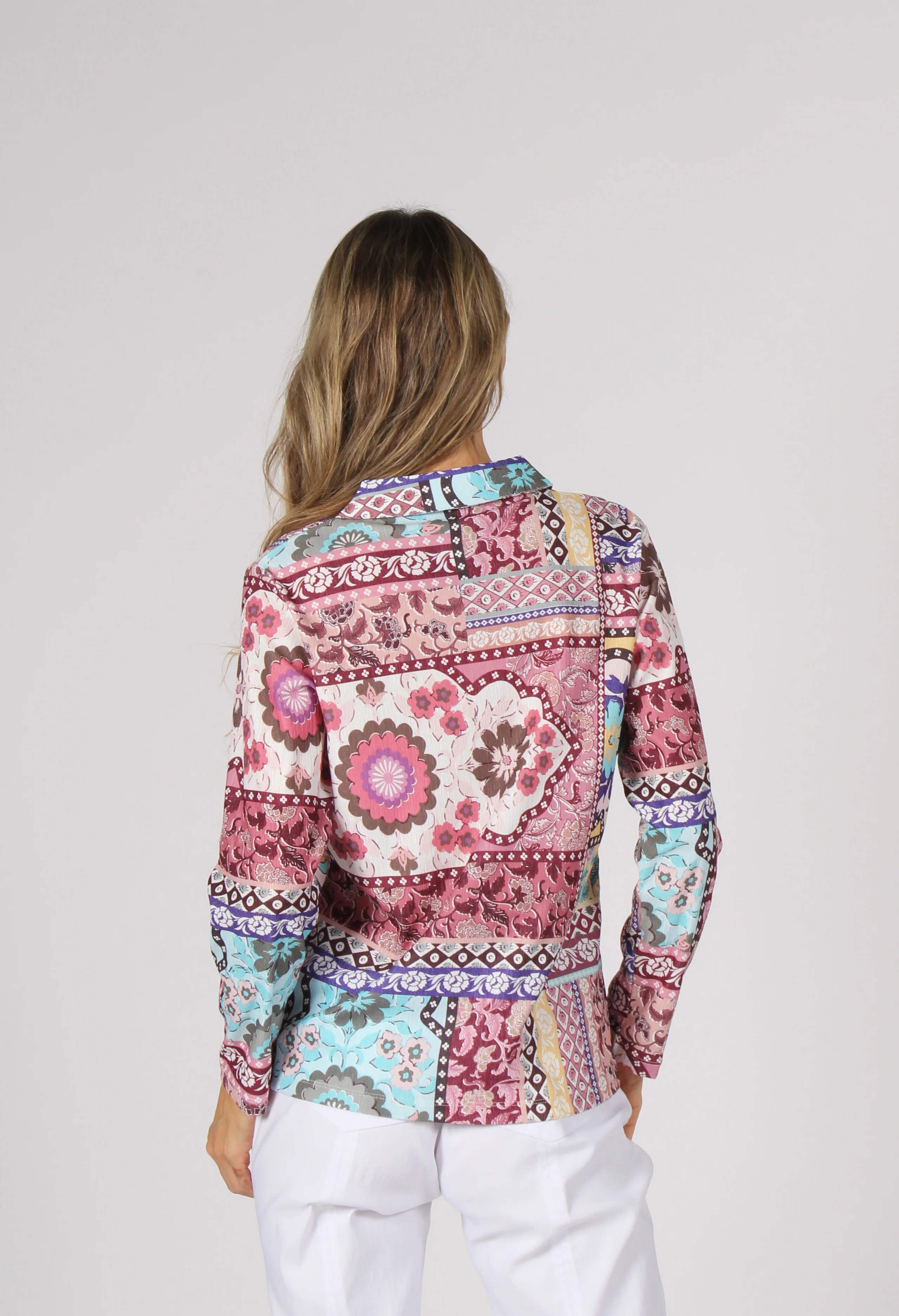 Patchwork Buttoned Up Top - Image 9