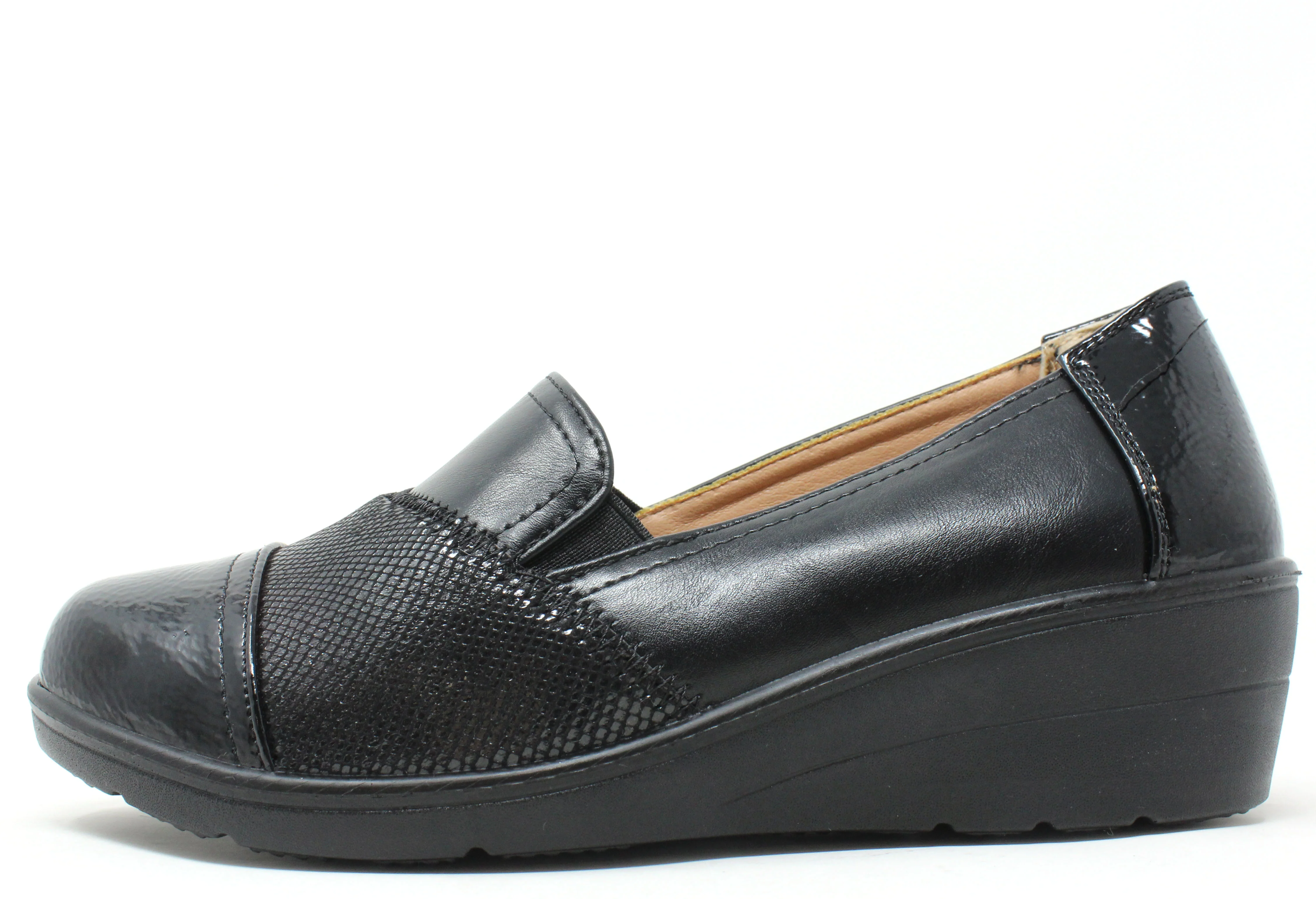 Patchwork Design Wedge Loafer - Image 2