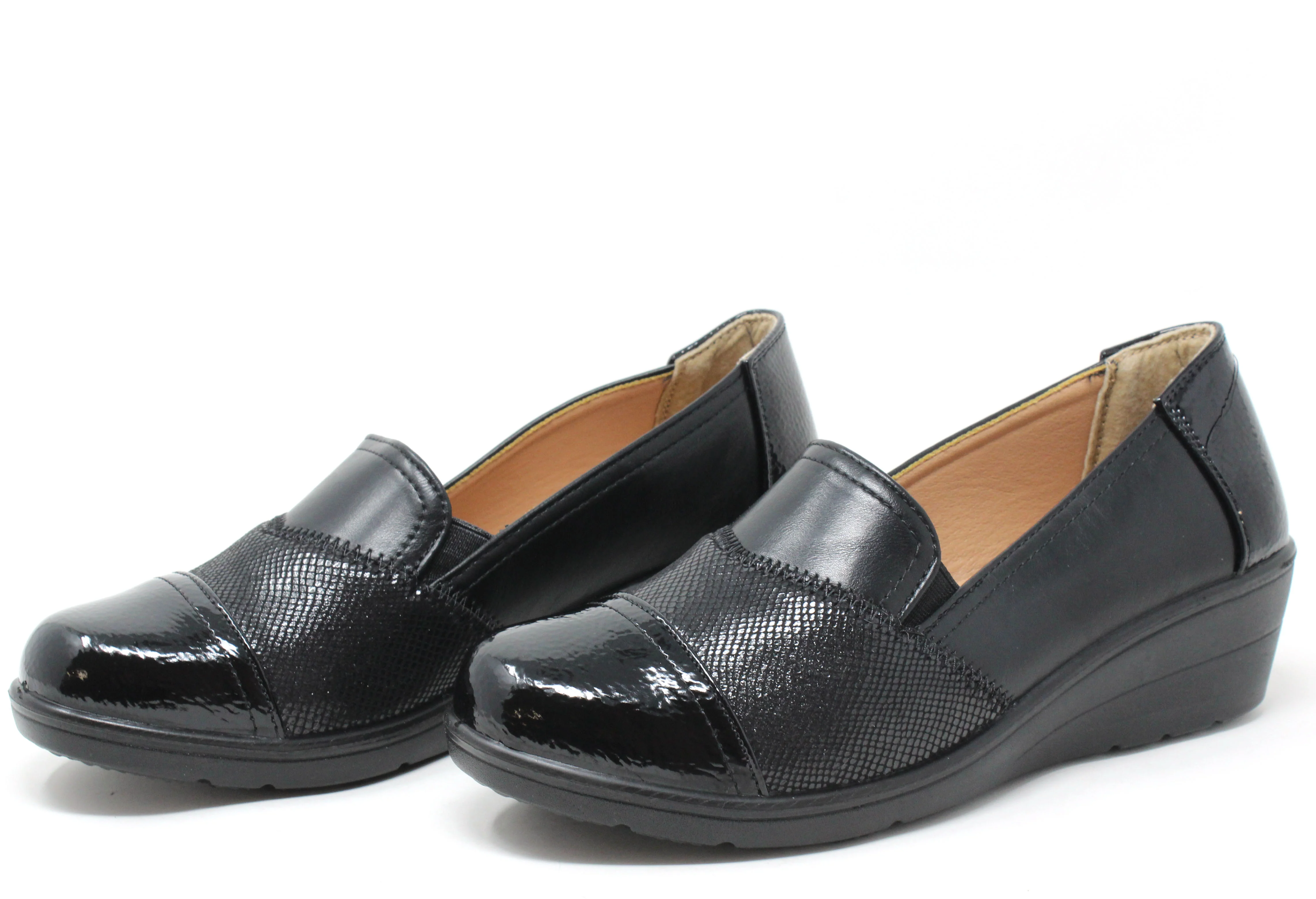 Patchwork Design Wedge Loafer - Image 3