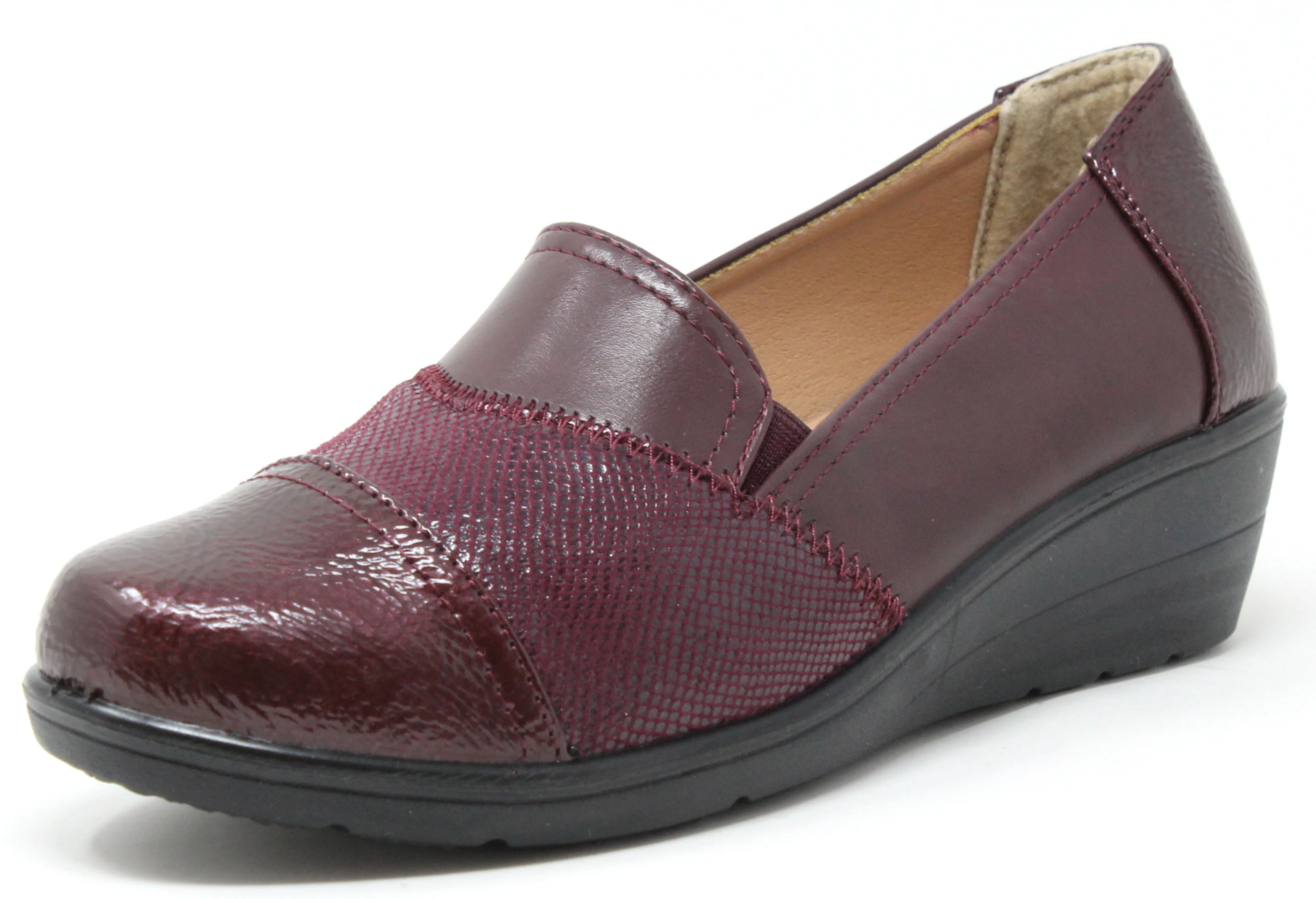 Patchwork Design Wedge Loafer - Image 5