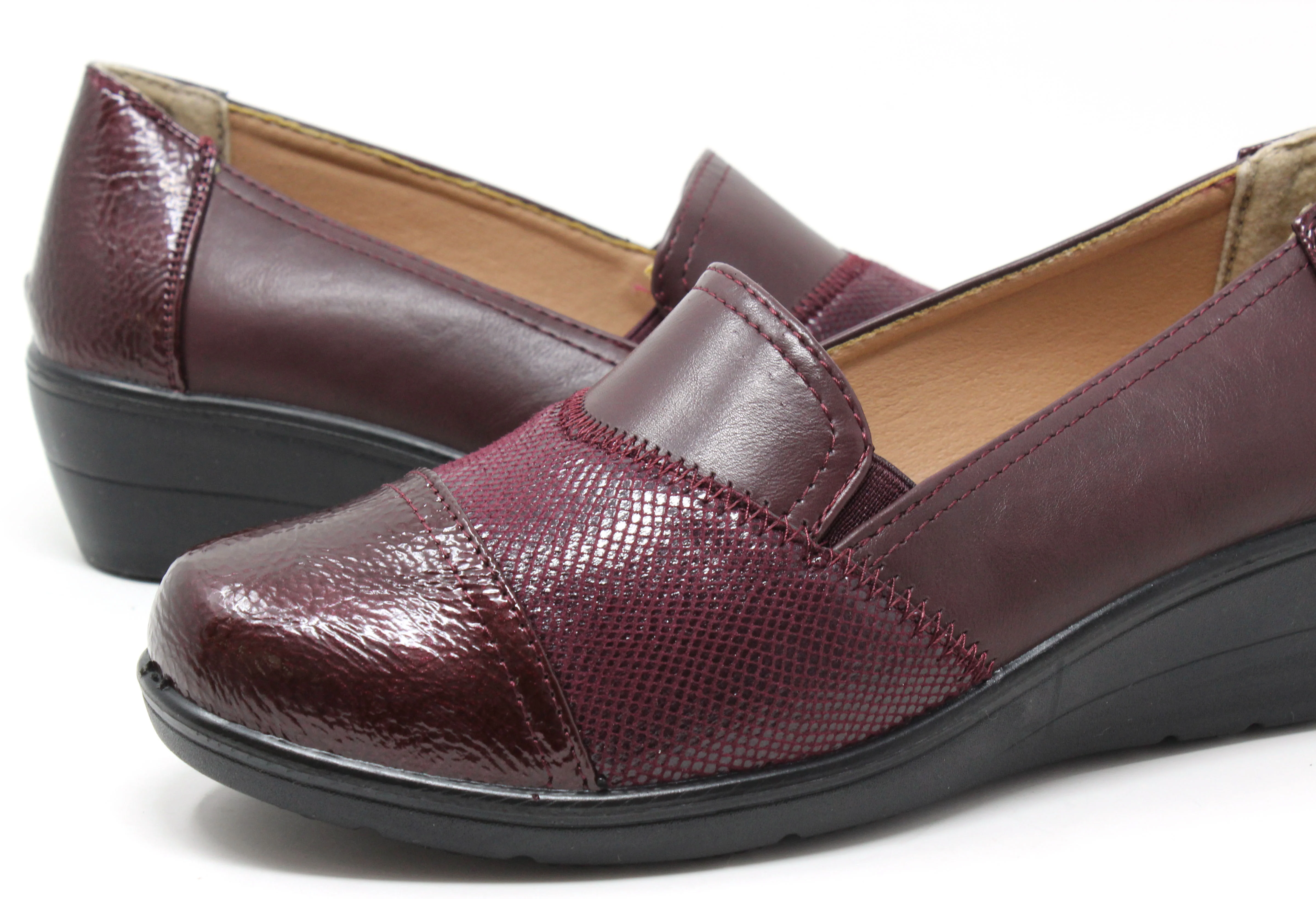 Patchwork Design Wedge Loafer - Image 8