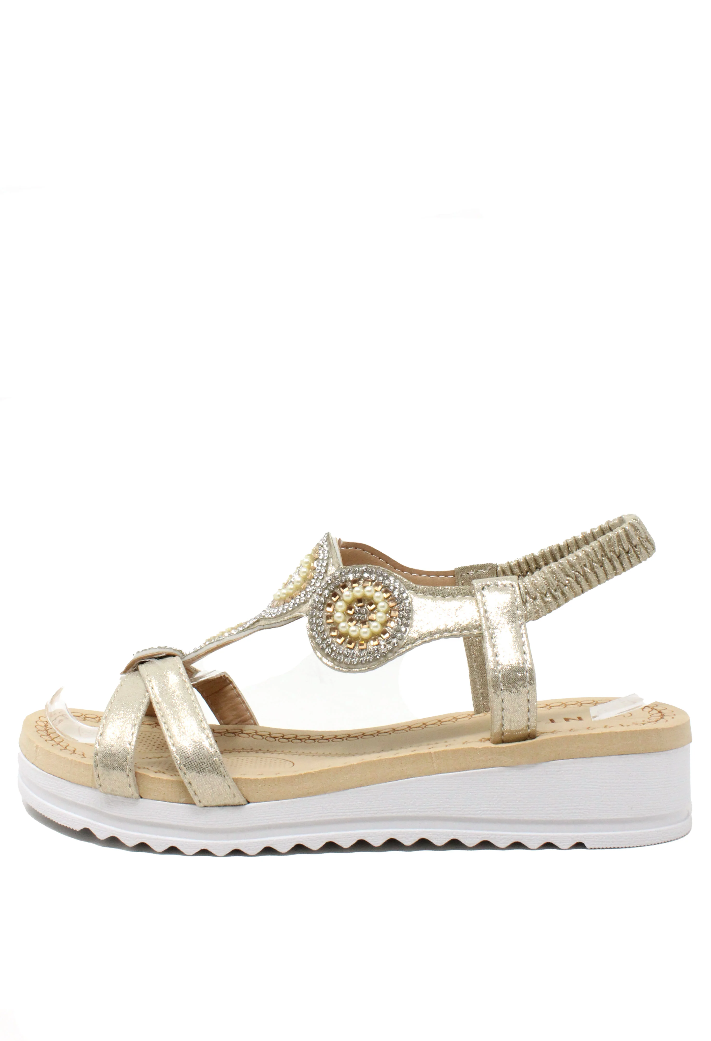 Pearl Circle Wedge Sandal - Image 2