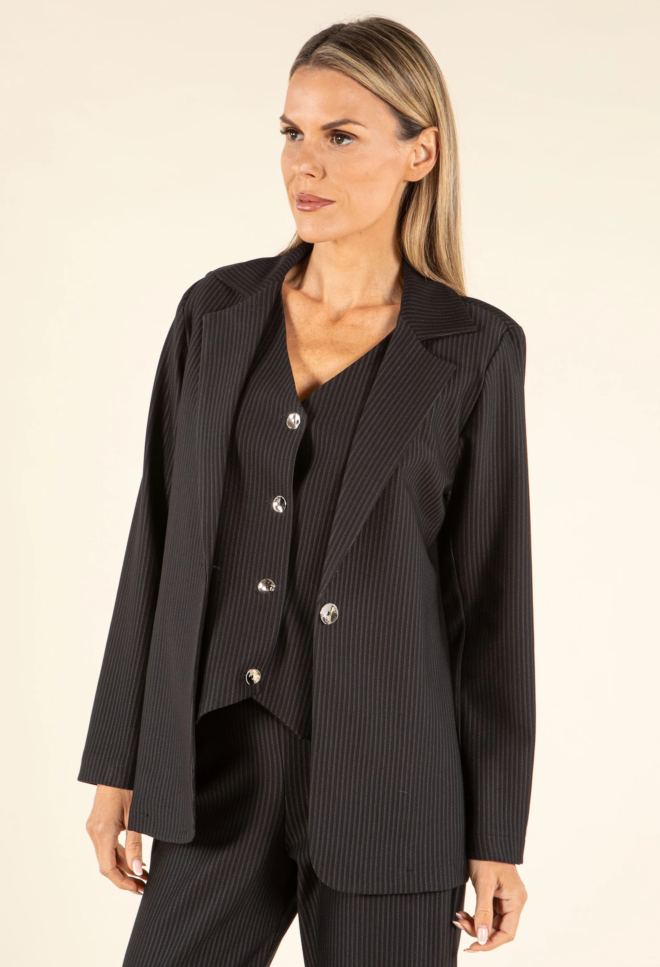 Pinstripe Blazer - Image 2