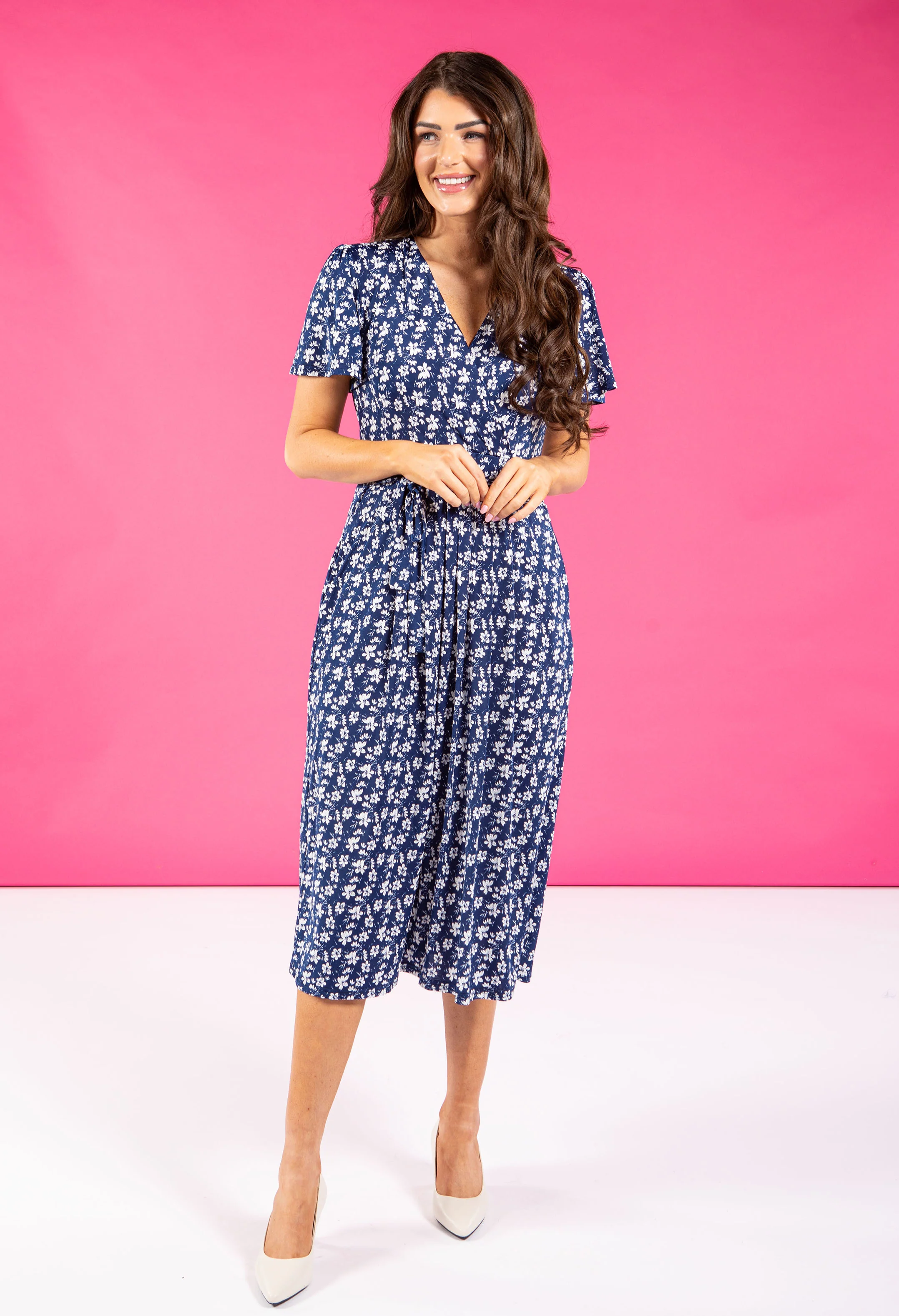 Plaza Floral Print Wrap Dress - Image 4