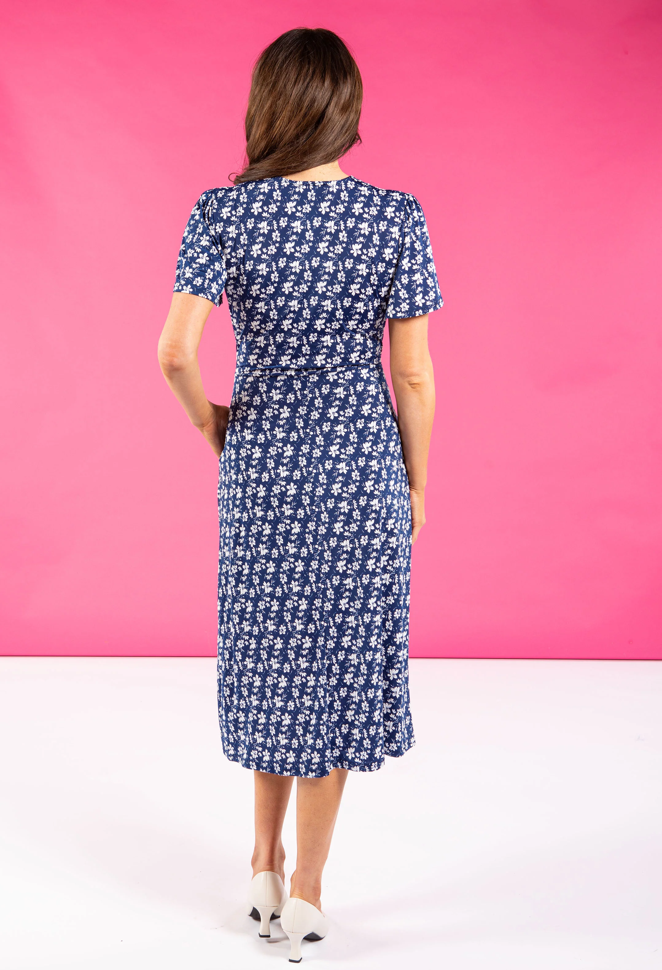 Plaza Floral Print Wrap Dress - Image 6