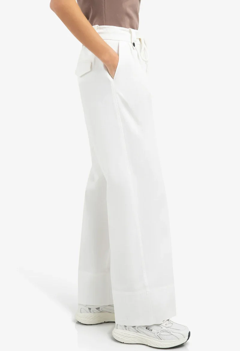 Pleated Wide Leg Trousers - Image 3