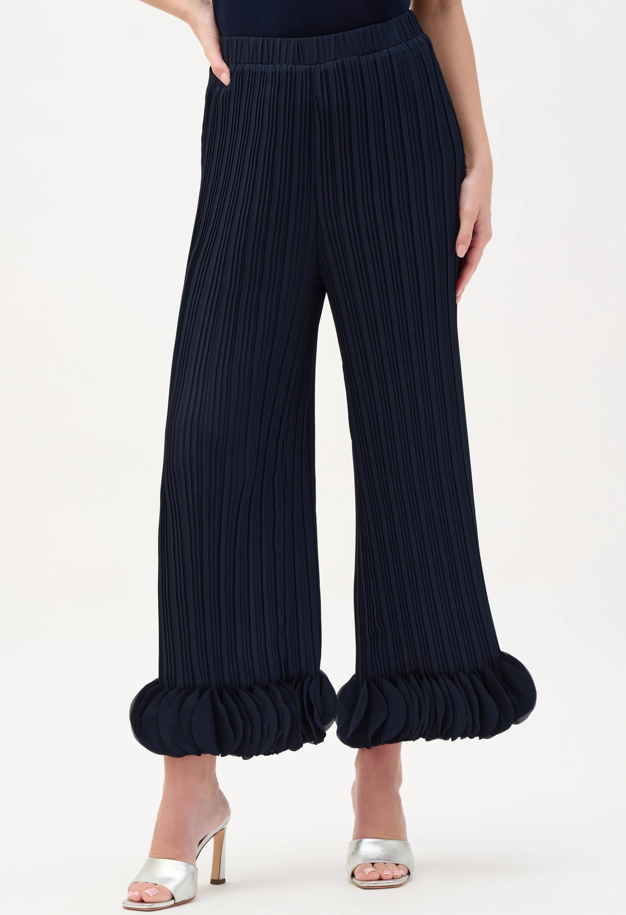 Pleated Wide-leg Trousers - Image 2