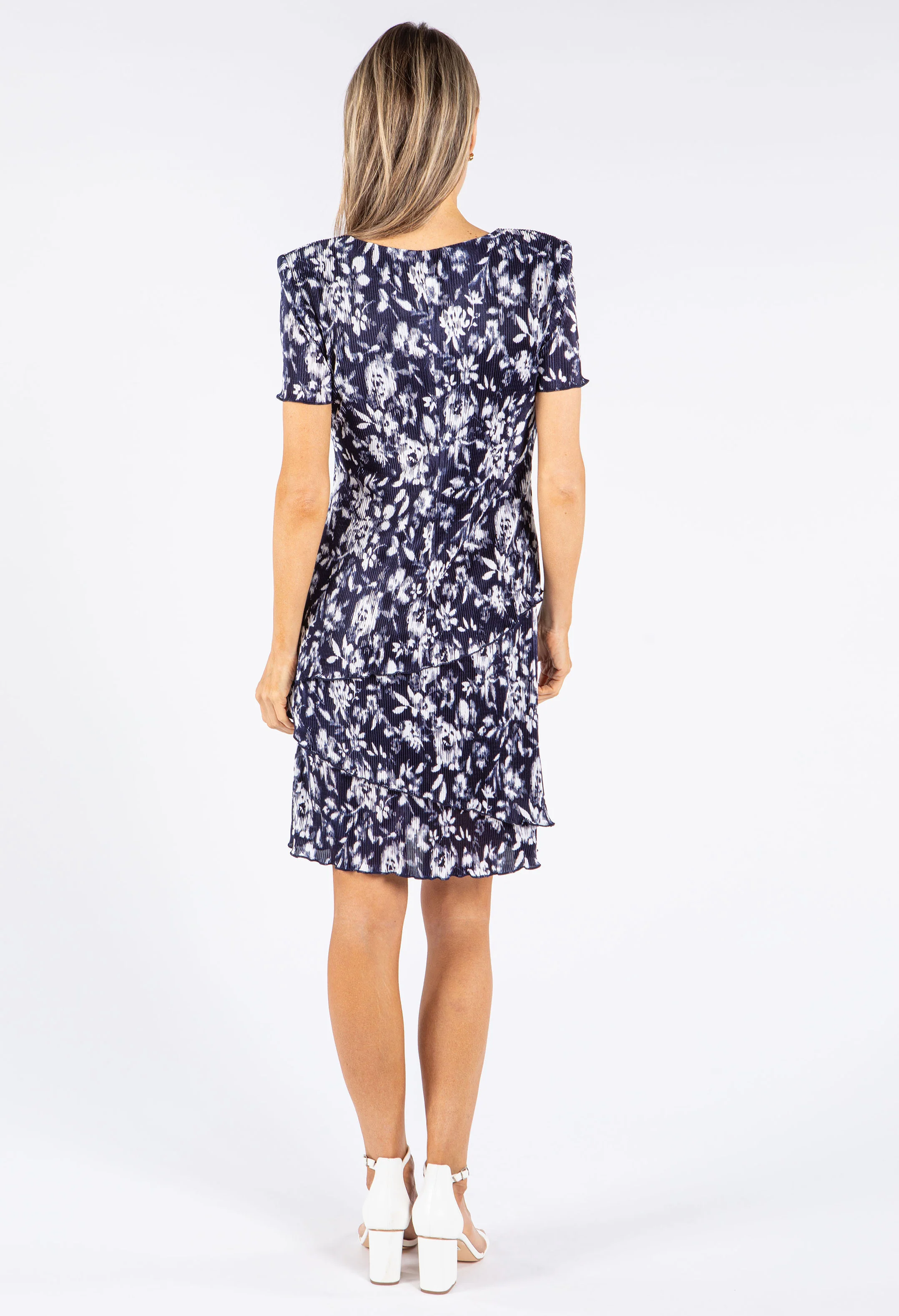 Plisse Pleated Tiered Dress - Image 3