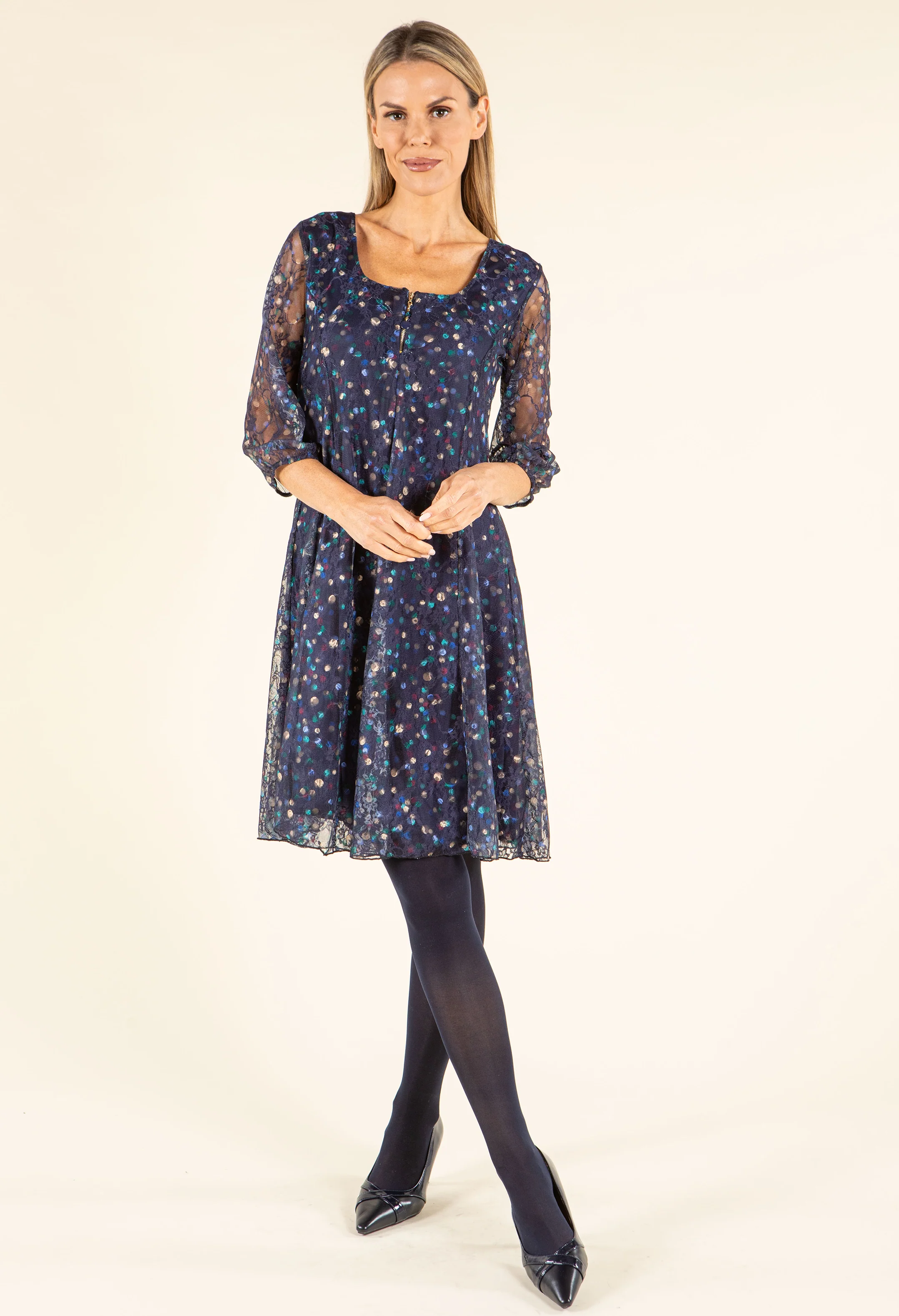 Polka Dot Lace Dress - Image 2