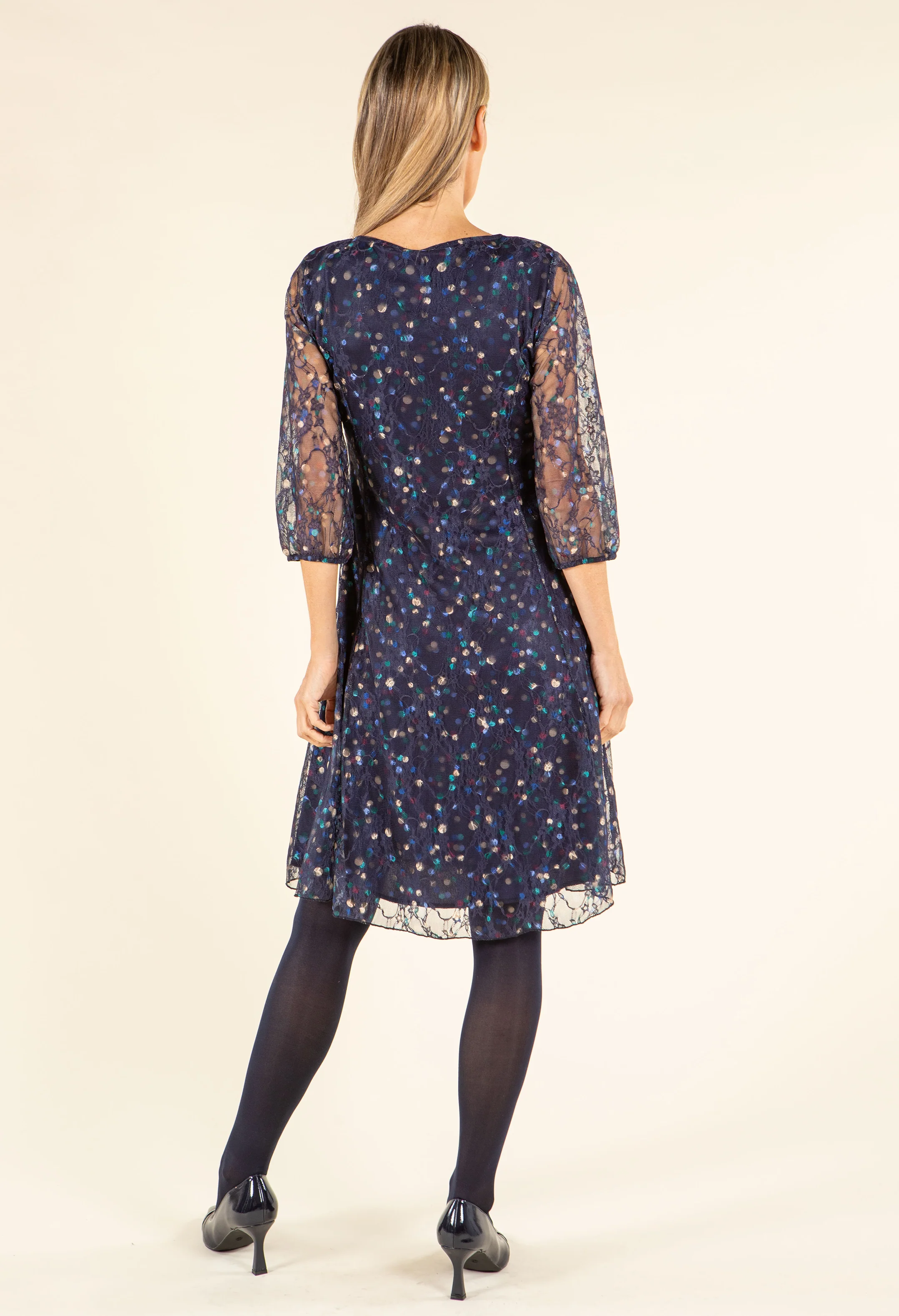 Polka Dot Lace Dress - Image 4