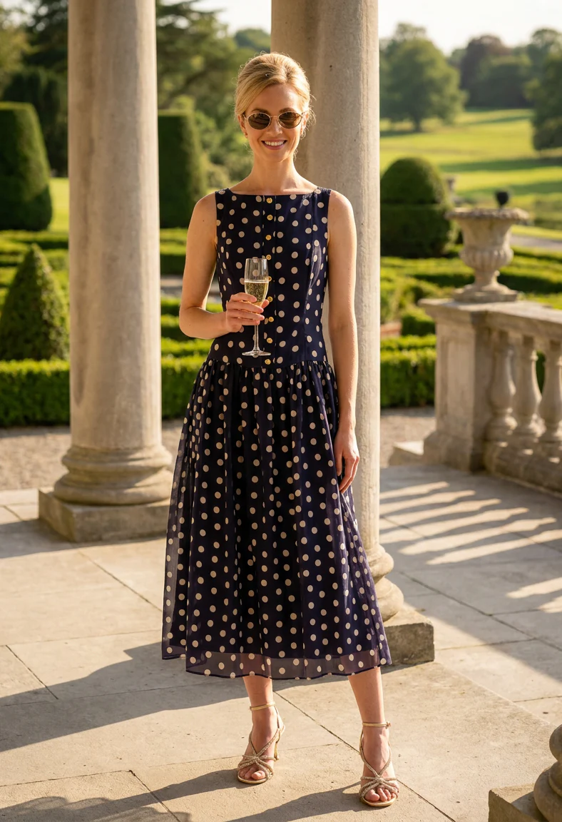 Polka Dot Midi Dress