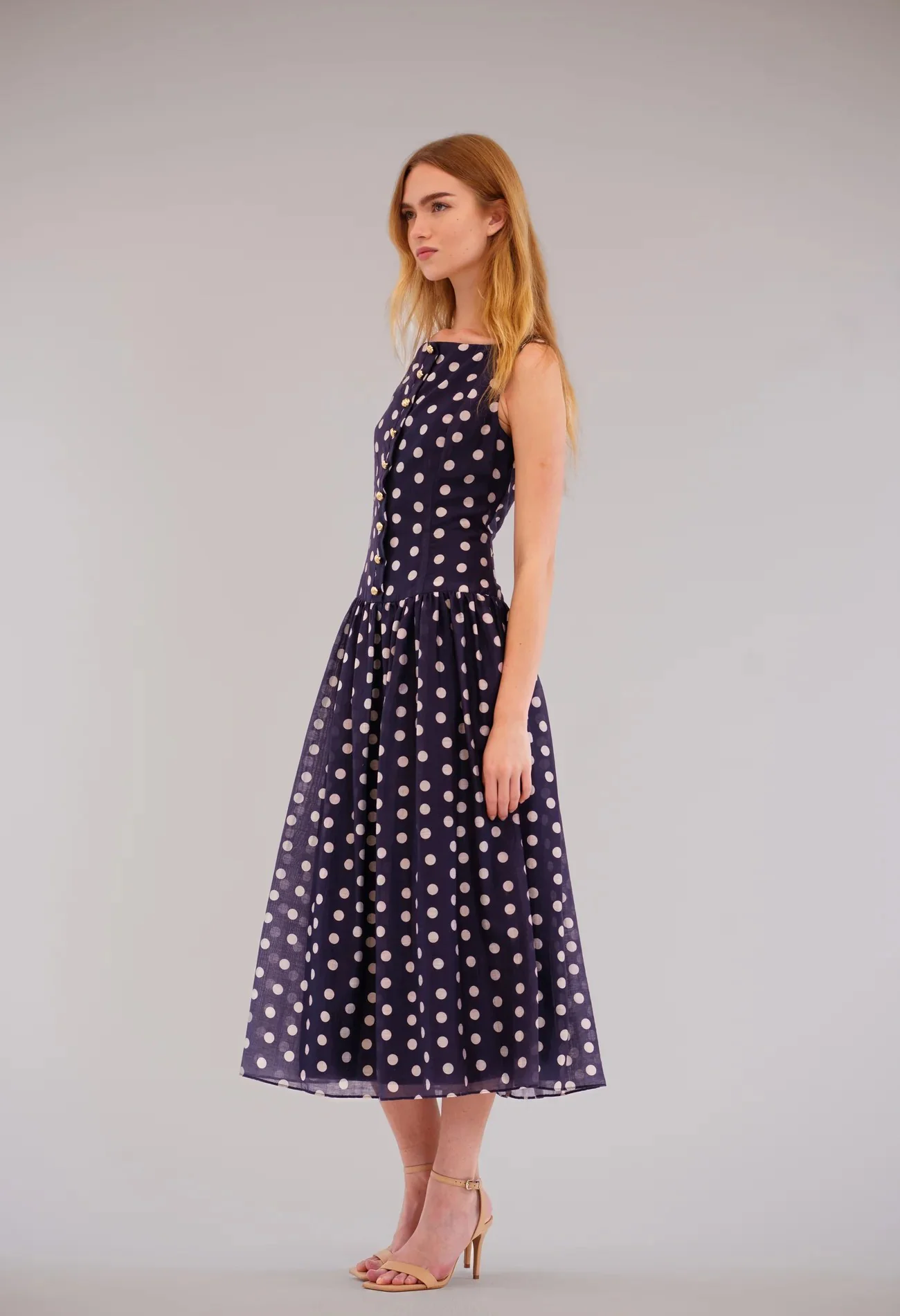 Polka Dot Midi Dress - Image 5