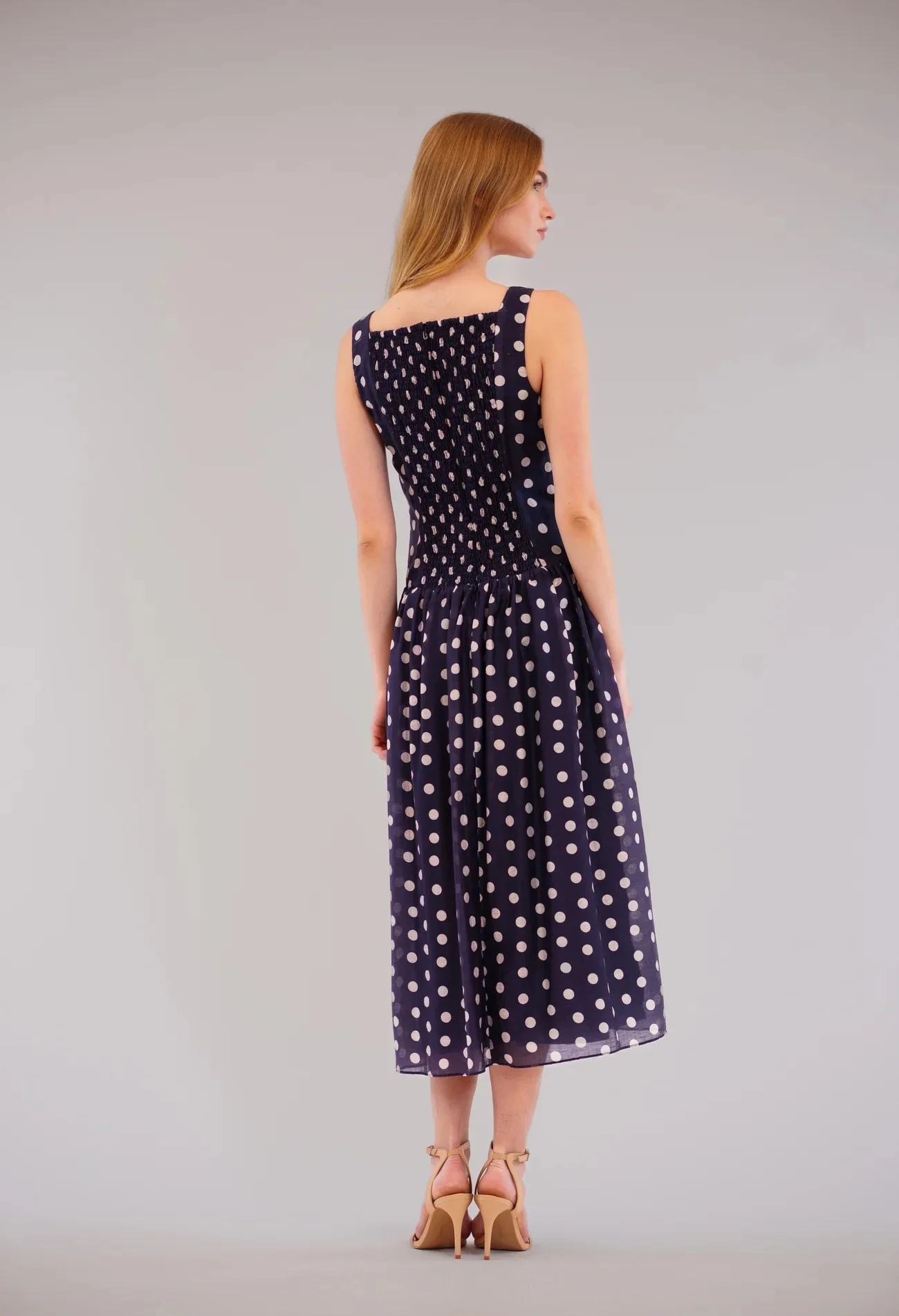 Polka Dot Midi Dress - Image 6