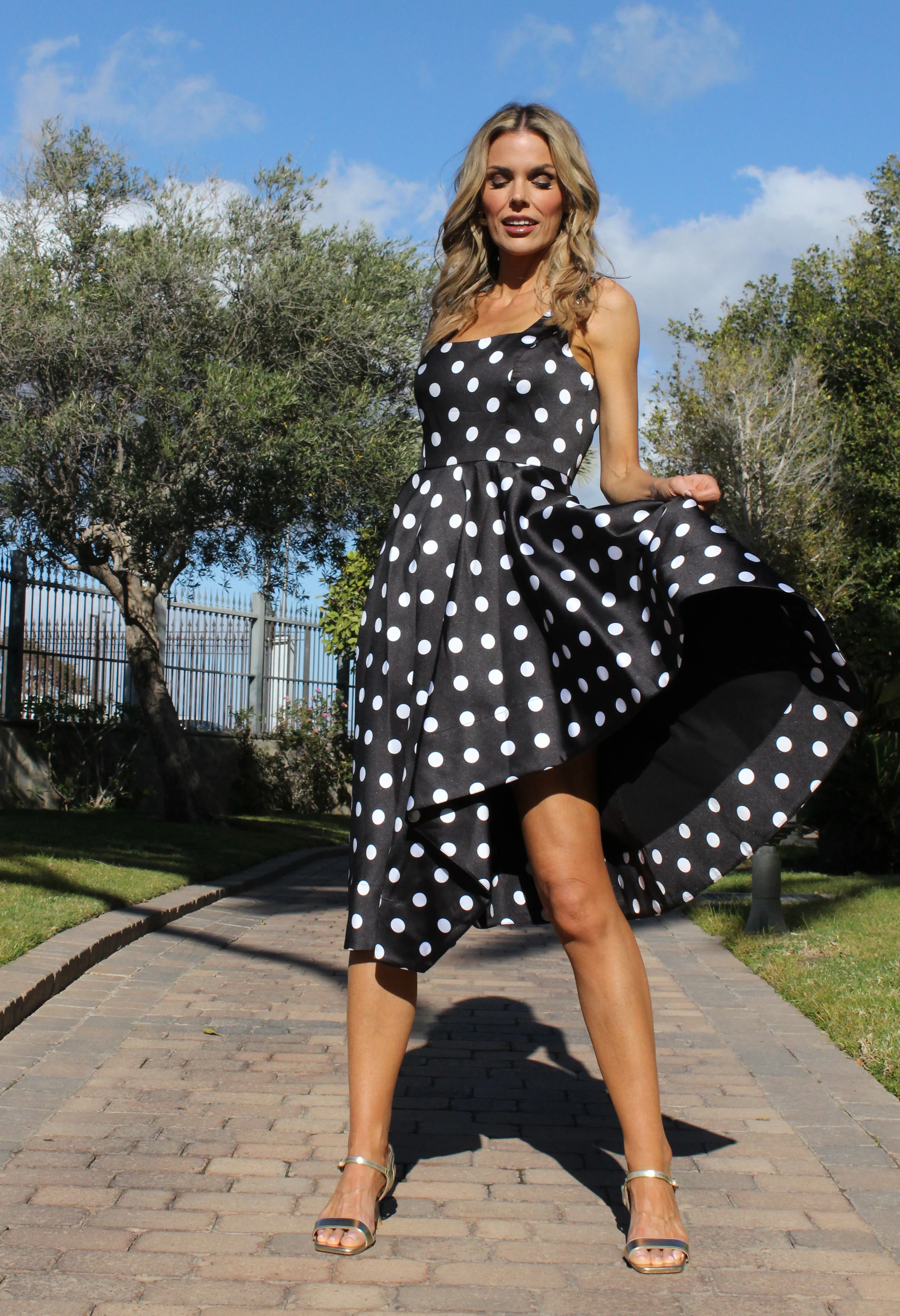 Polka Dot Midi Dress