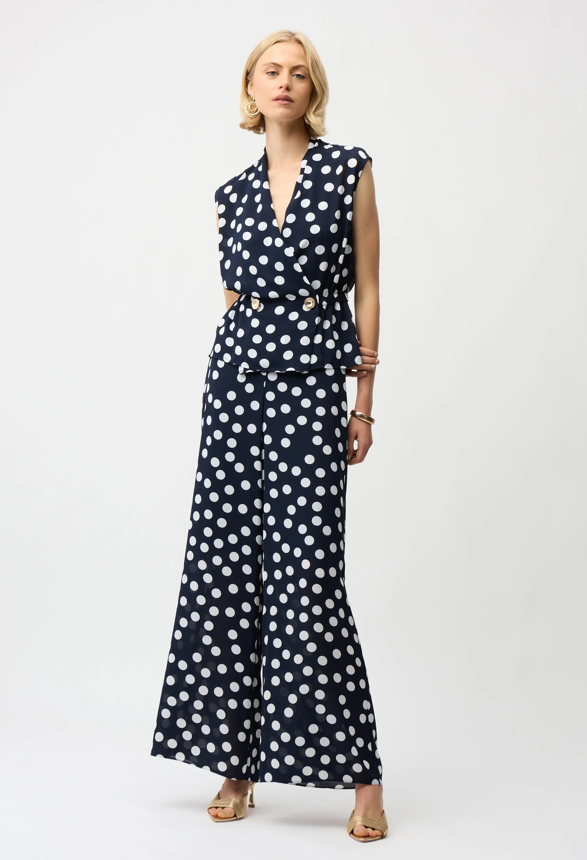 Polka Dot V-neck Top - Image 4