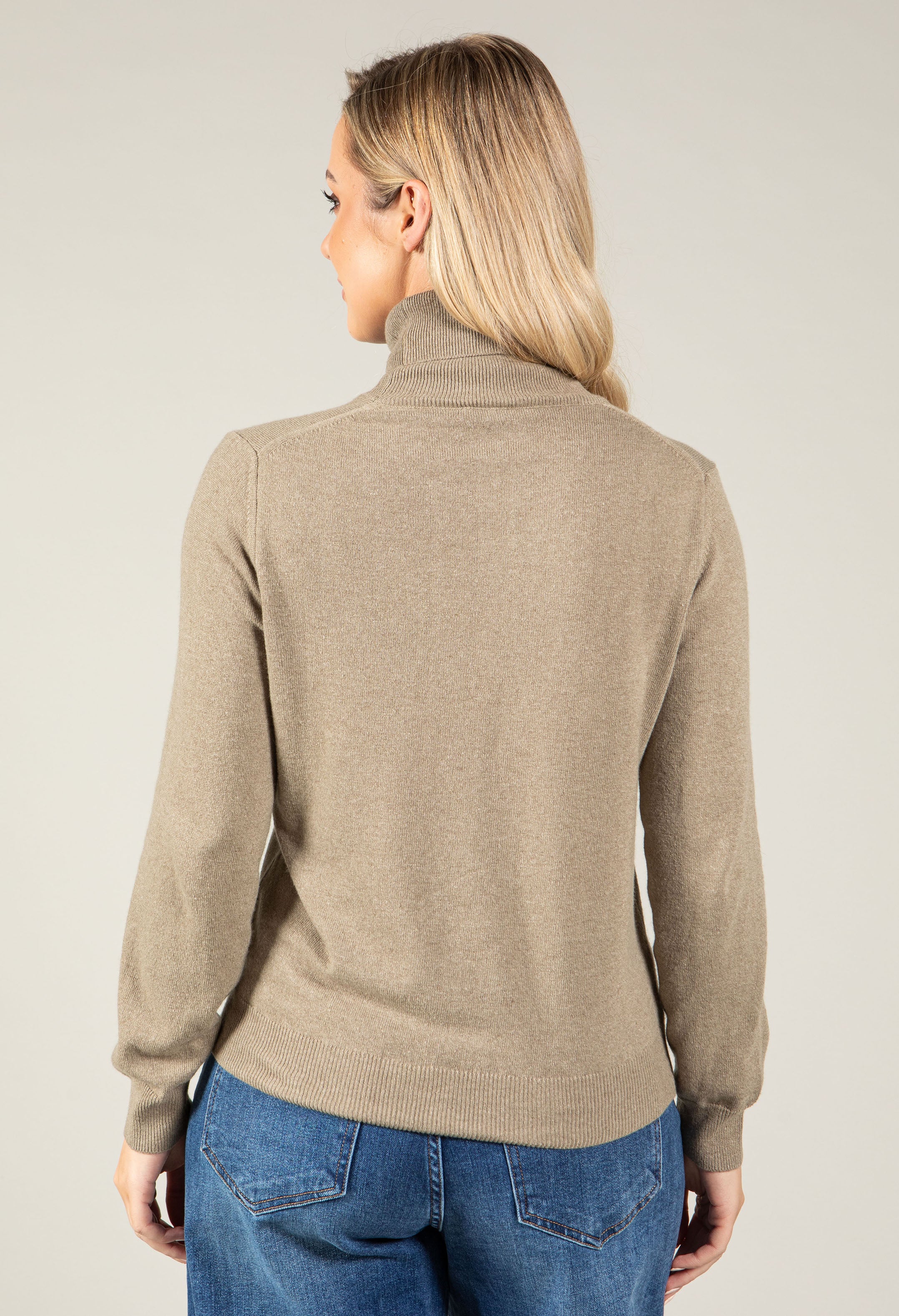 Polo Neck Silk Cashmere Blend Jumper - Image 28