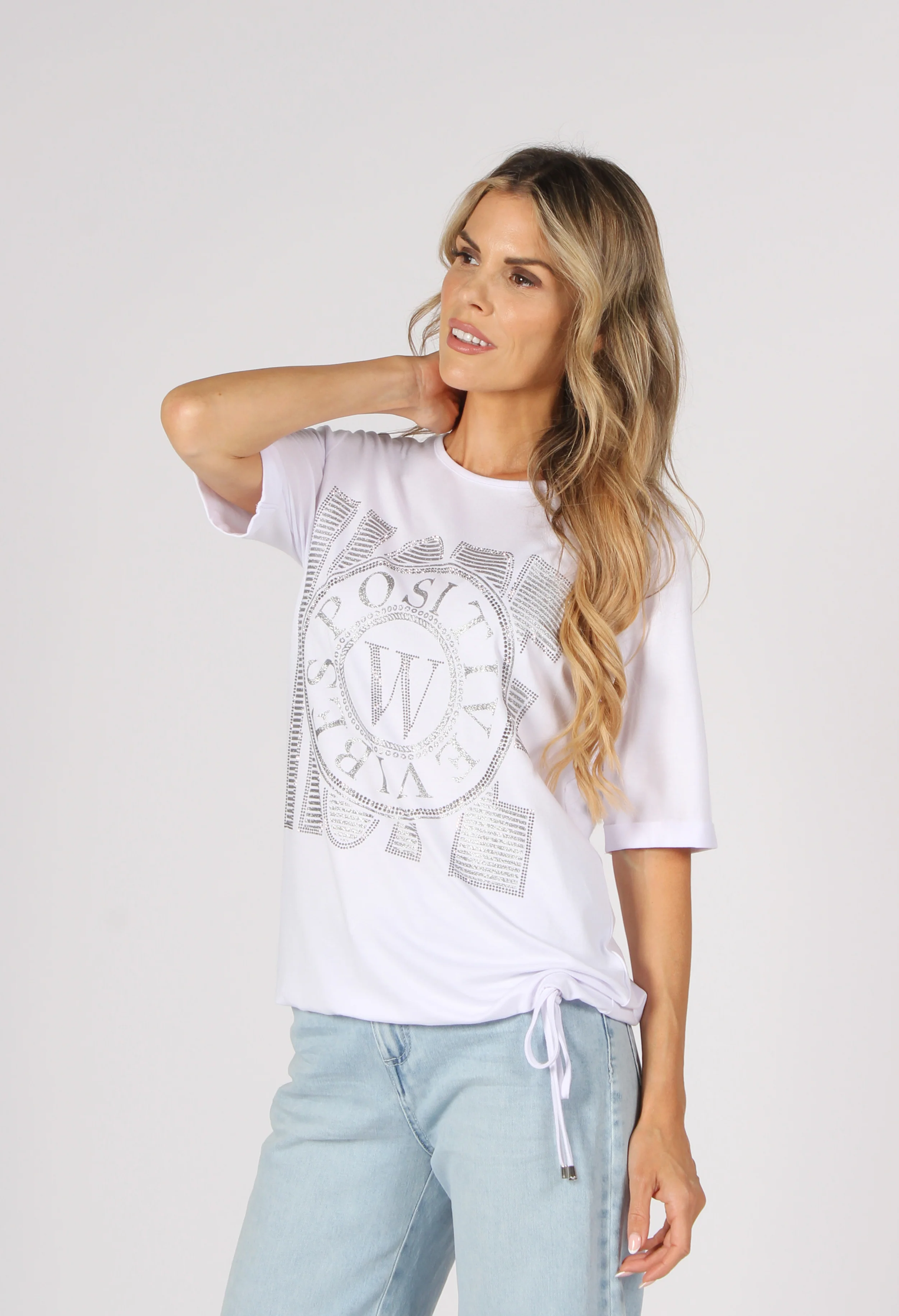 Positive Vibes Diamante Top - Image 2