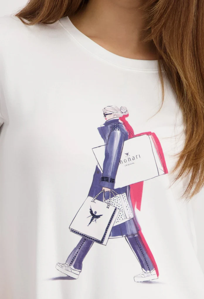 Printed 3/4 Sleeve Top - Image 4