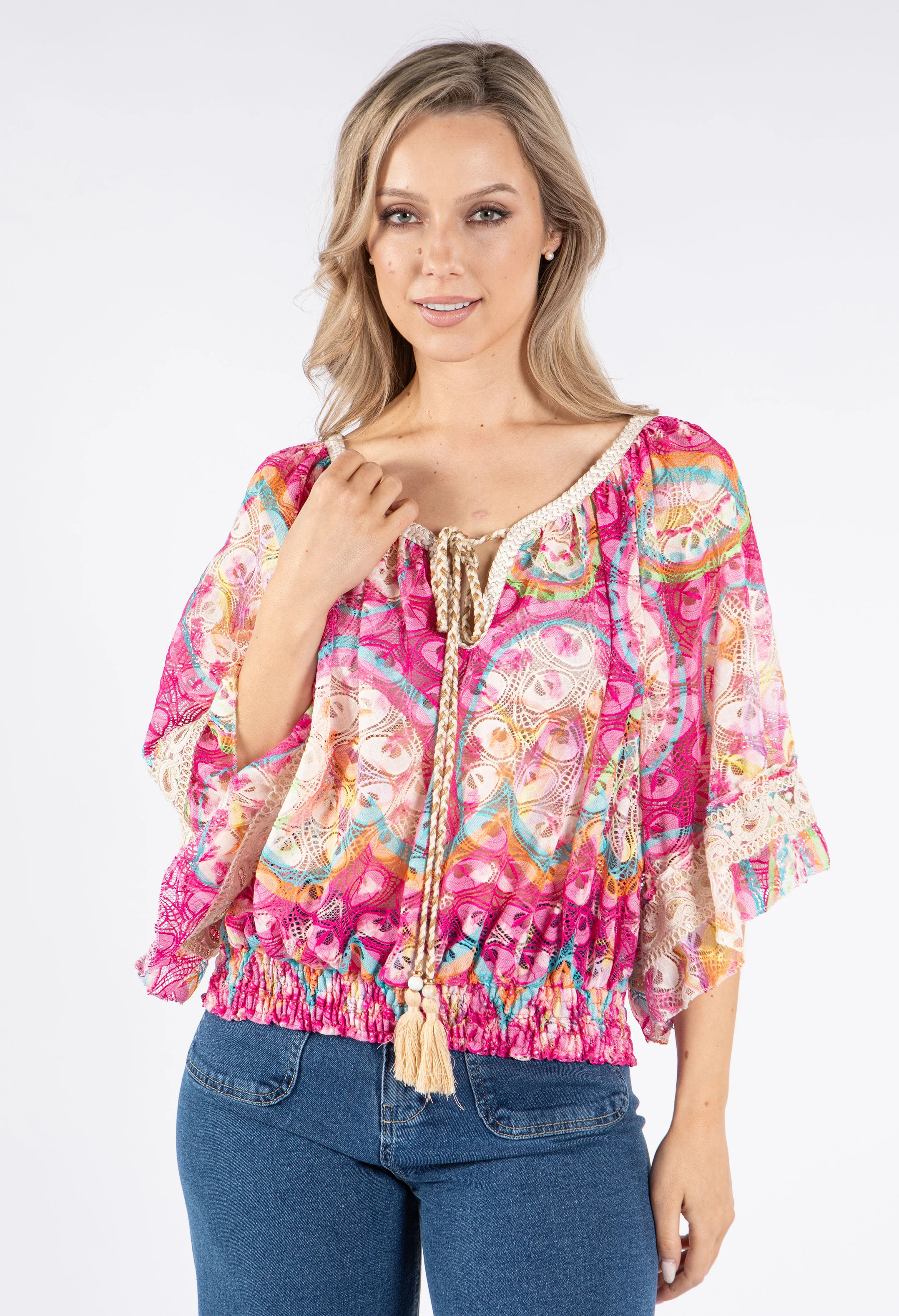 Printed Lace Blouse - Image 15