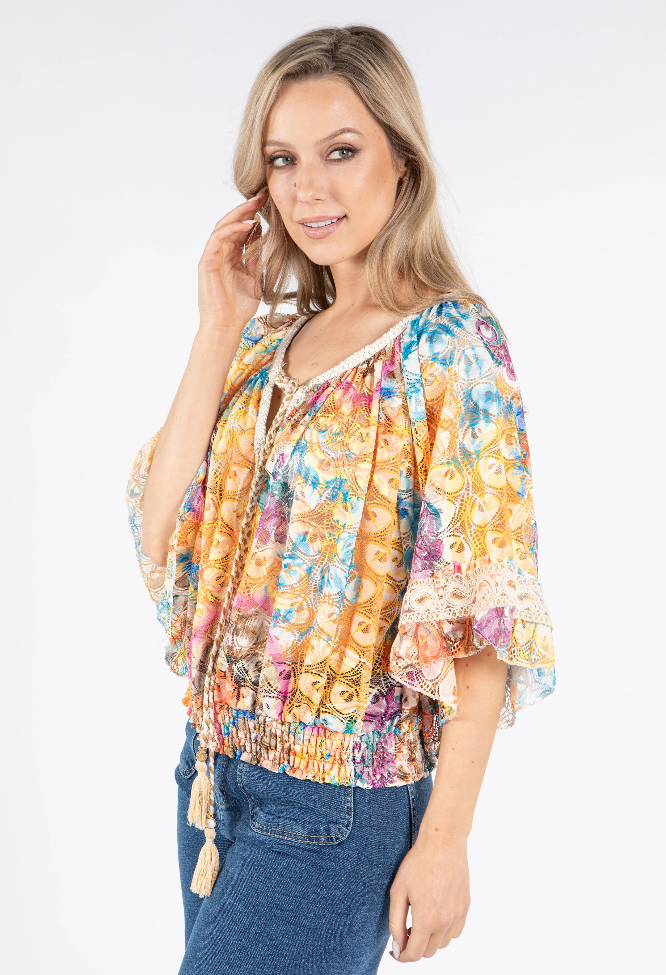 Printed Lace Blouse - Image 18