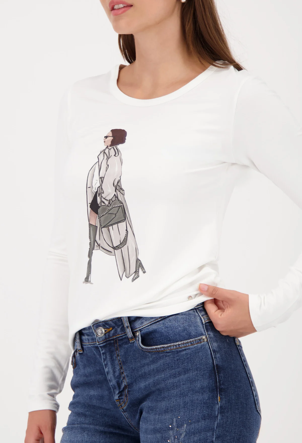 Printed Long Sleeve Top - Image 2