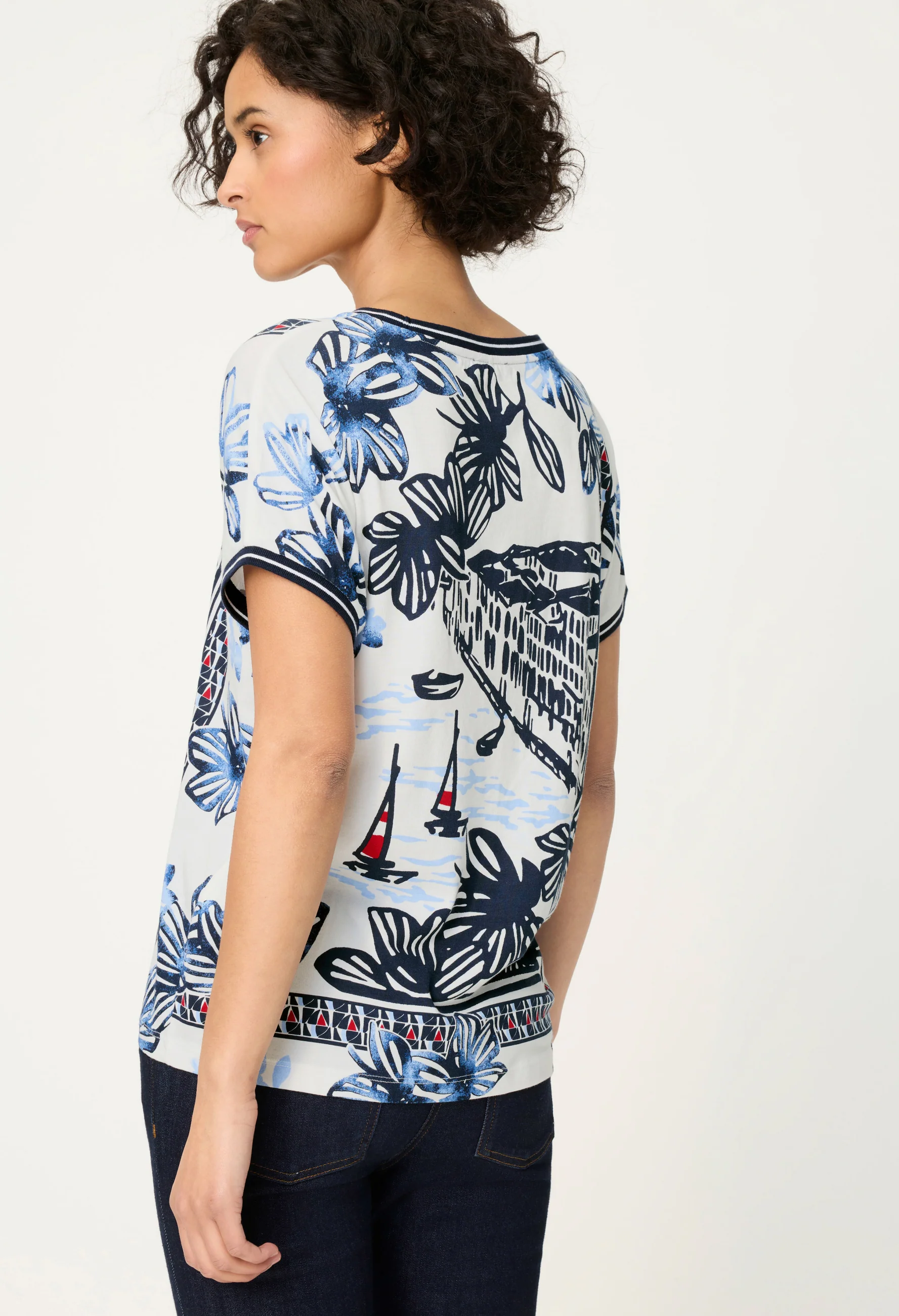 Printed Short Sleeve Top - Image 2