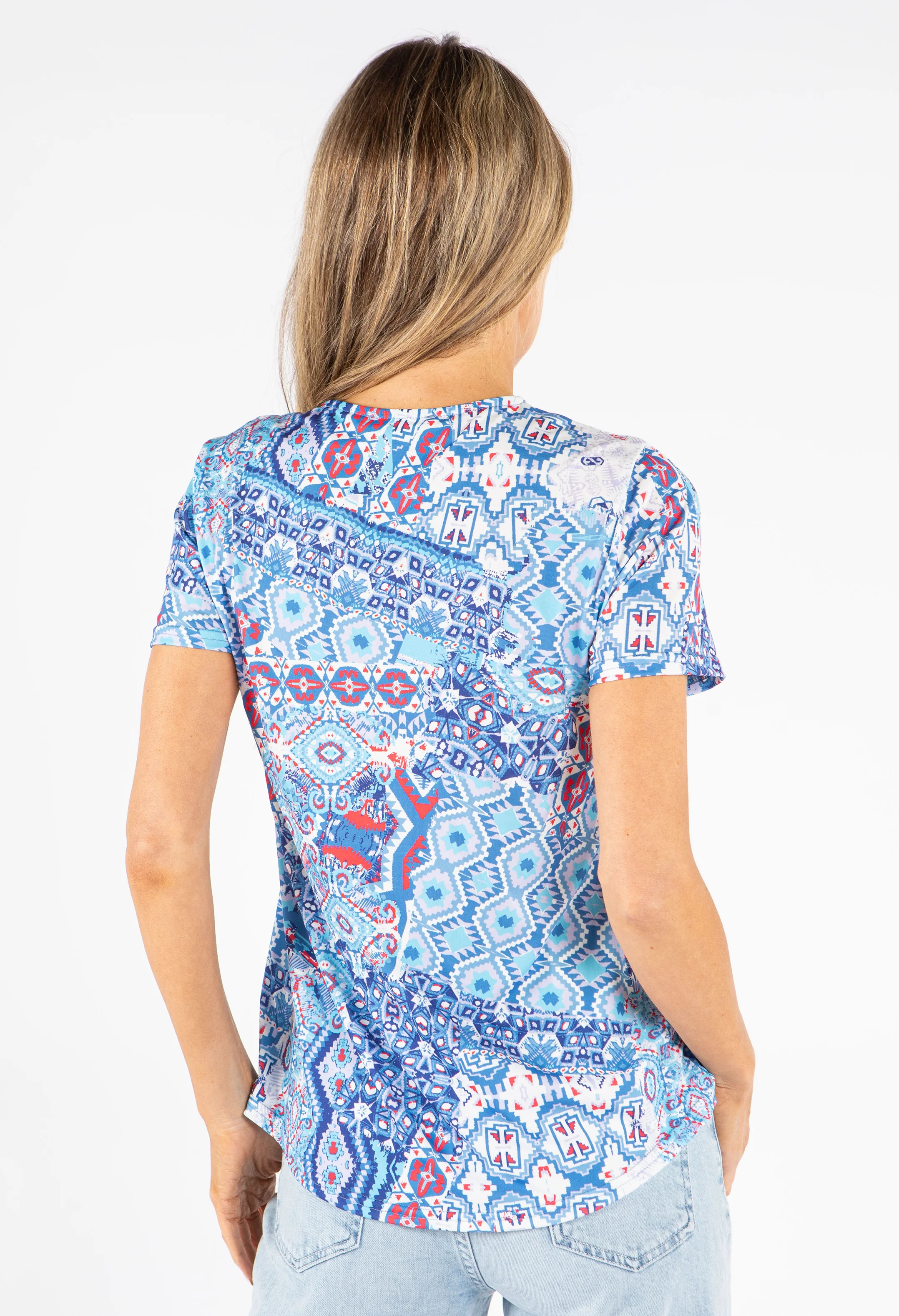 Printed Tie Front Top - Image 4