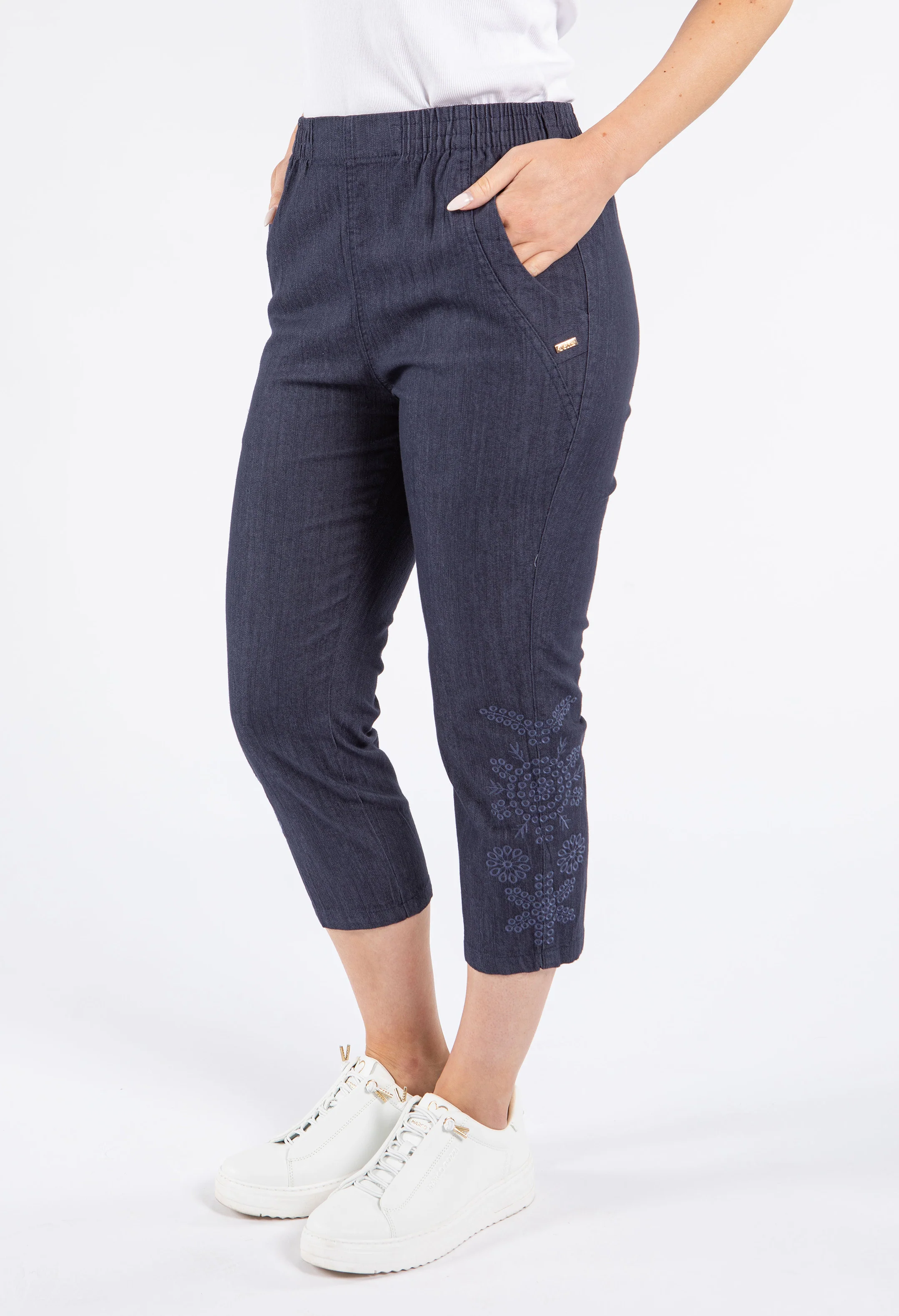Pull on Capris with Embroidery detailing - Image 14