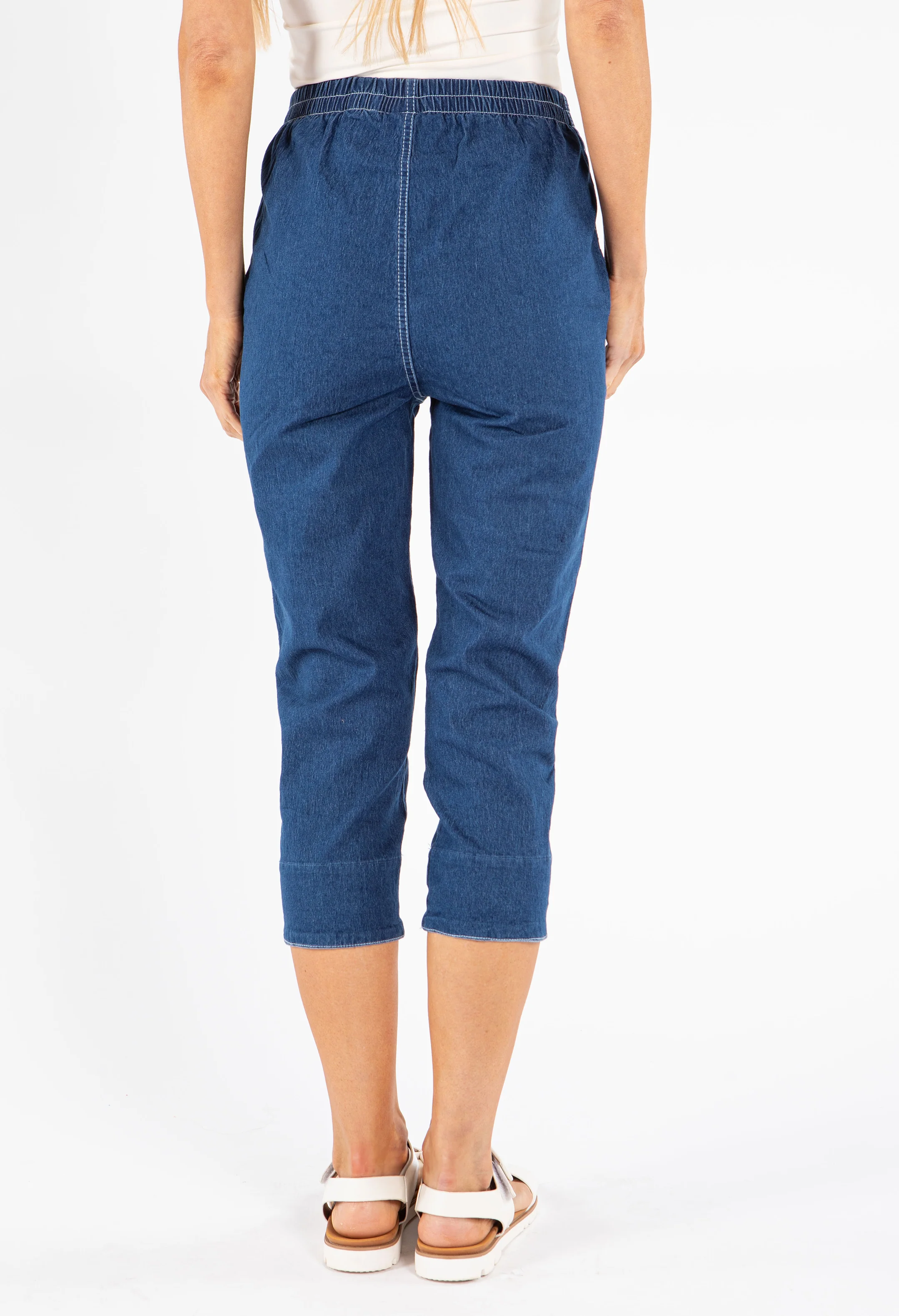 Pull On Denim Capris - Image 4
