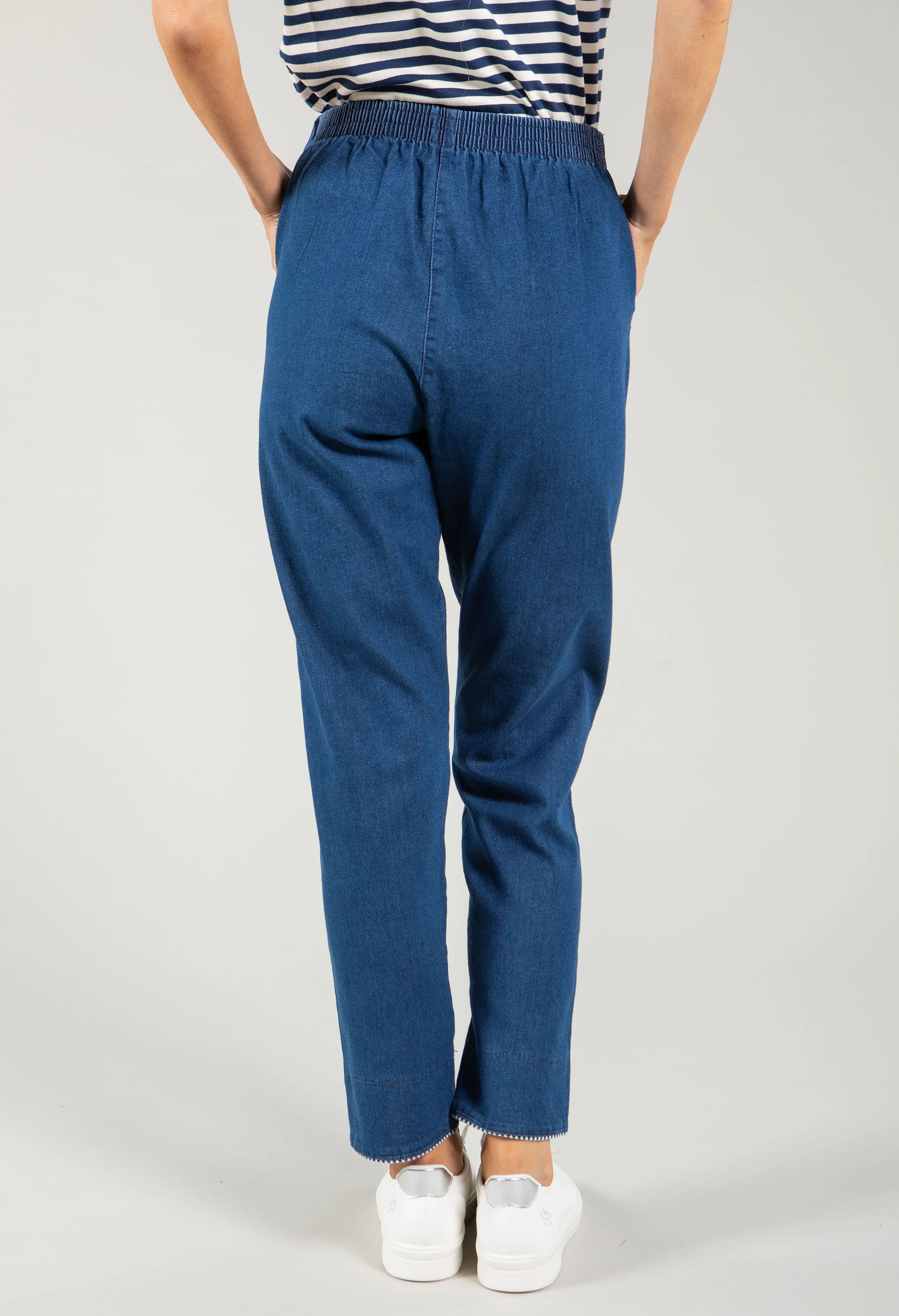 Pull-On Denim Look Trousers - Image 4