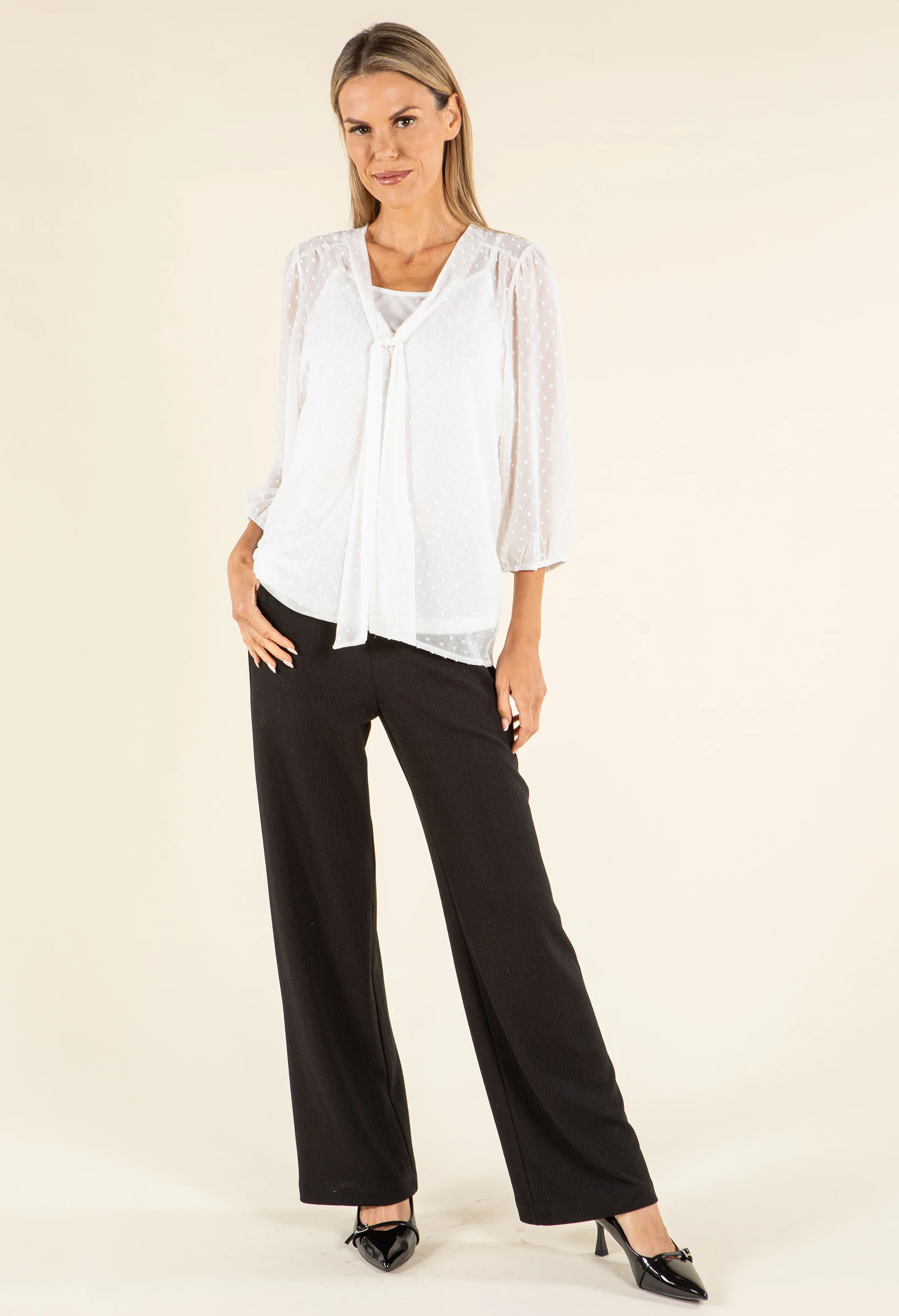 Pussy Bow Chiffon Blouse - Image 5