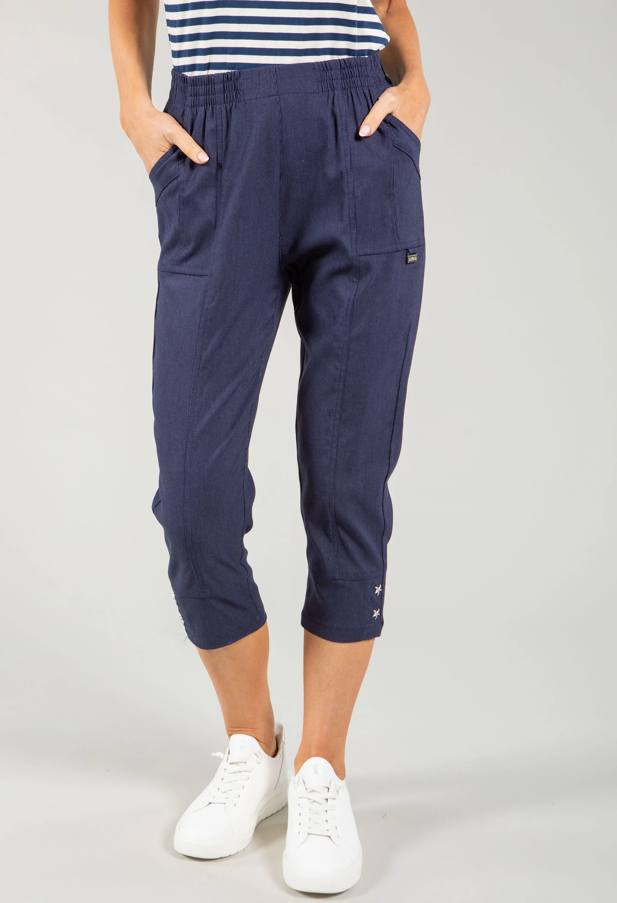 Relaxed Fit Capri Trousers - Image 2