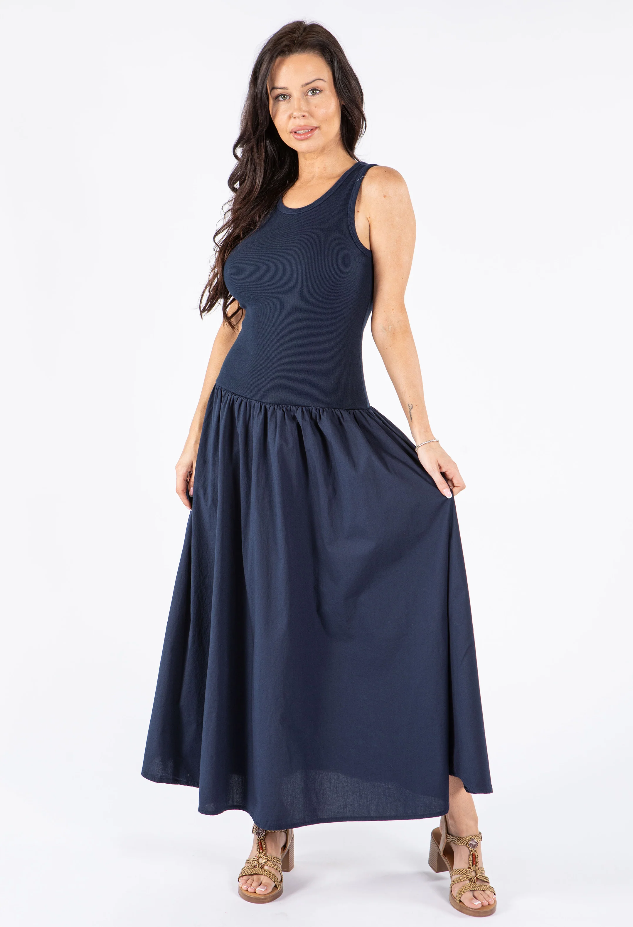 Ribbed Bodice Sleeveless Maxi Dress - Image 10
