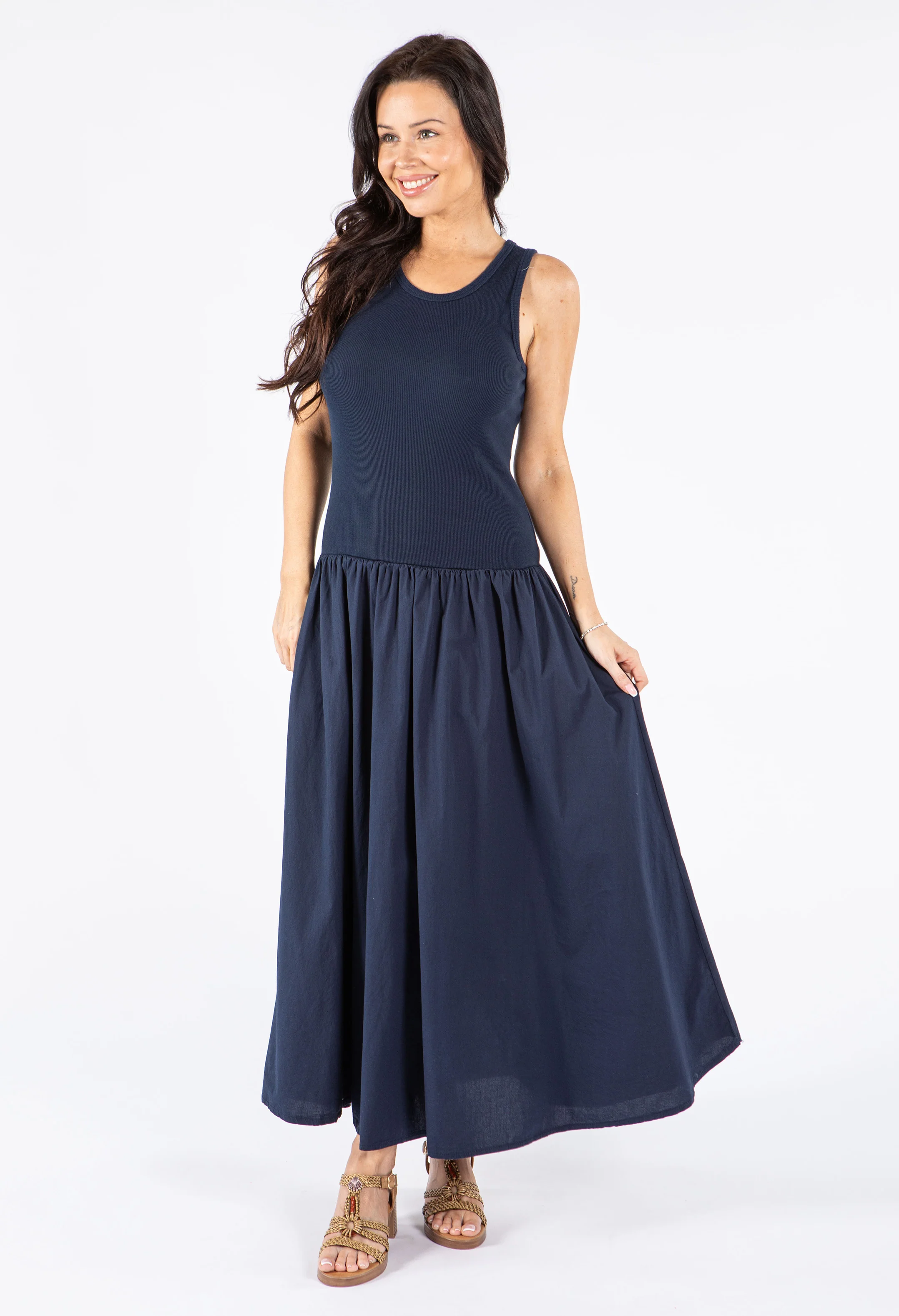 Ribbed Bodice Sleeveless Maxi Dress - Image 11