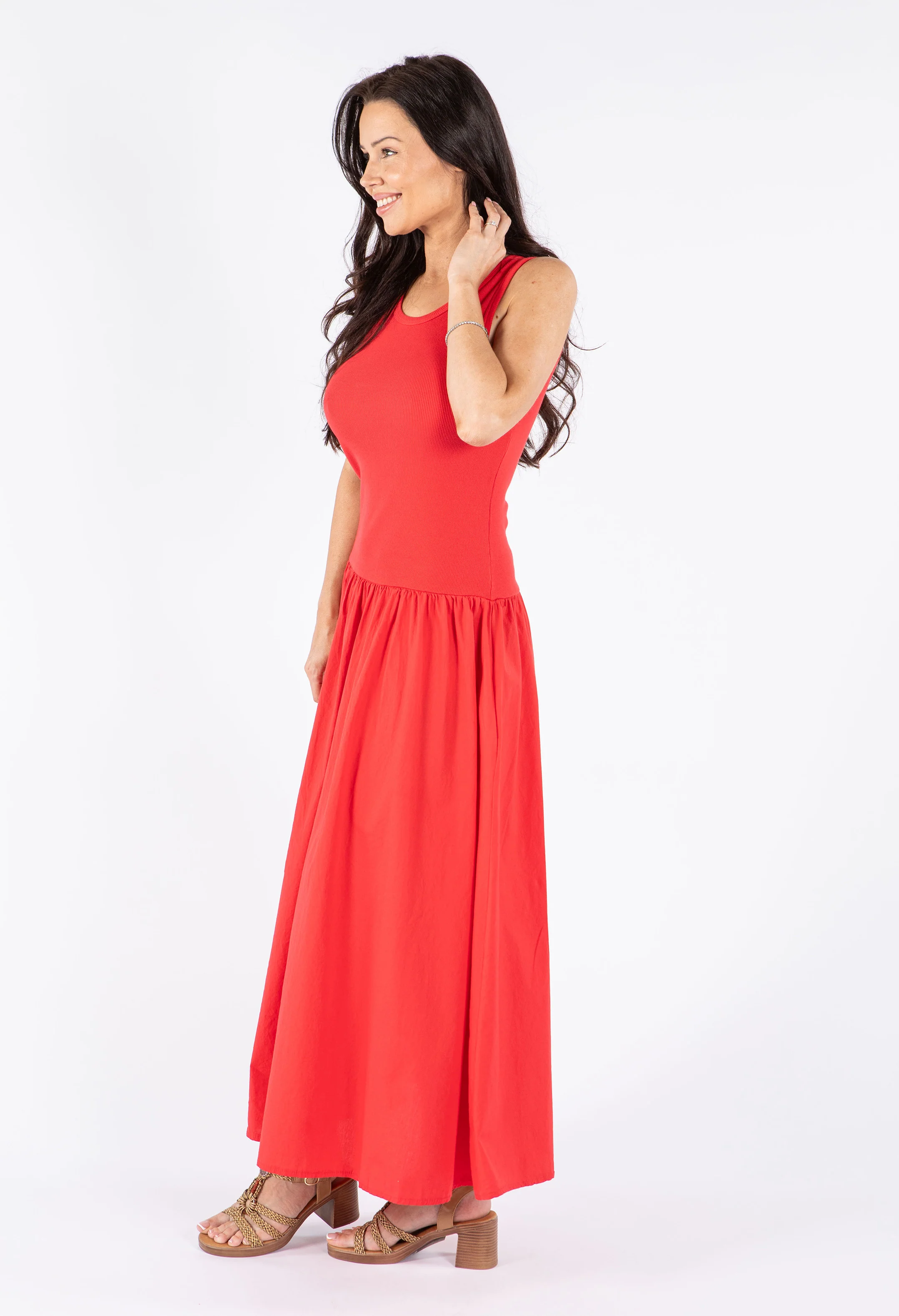 Ribbed Bodice Sleeveless Maxi Dress - Image 17