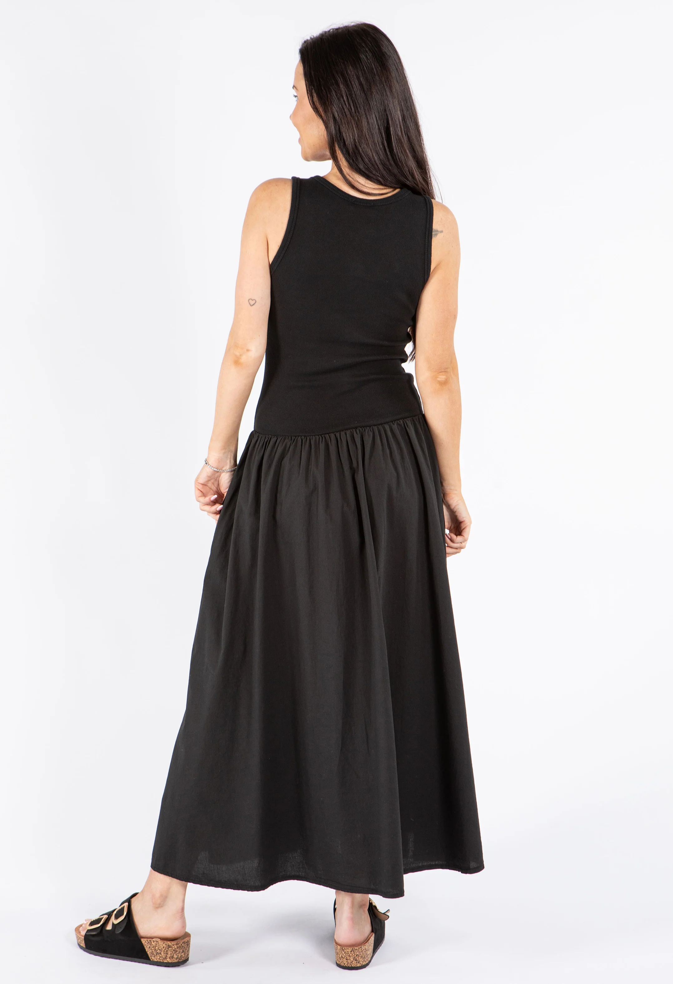 Ribbed Bodice Sleeveless Maxi Dress - Image 4