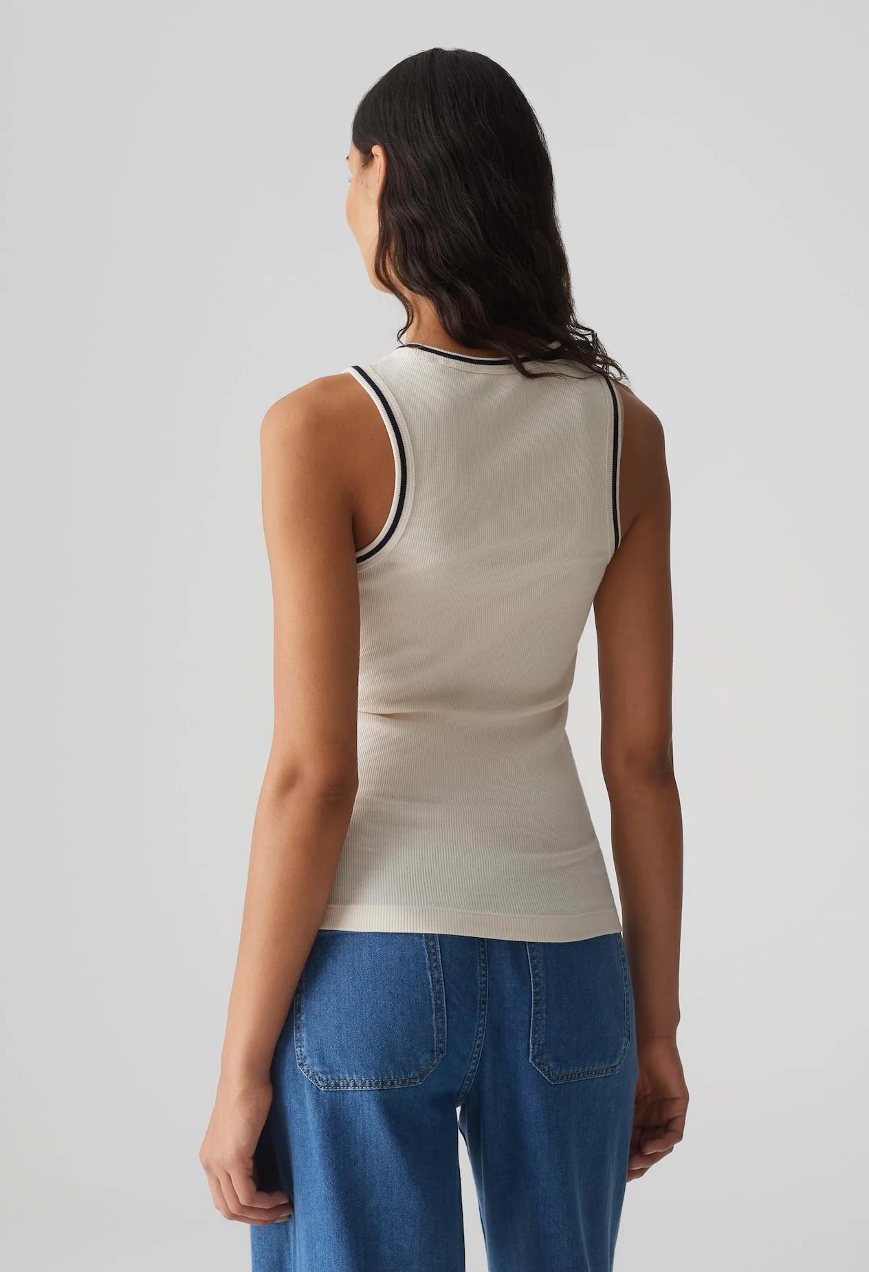Ribbed jersey tank top ILESSO PREPPY Slim - Image 2