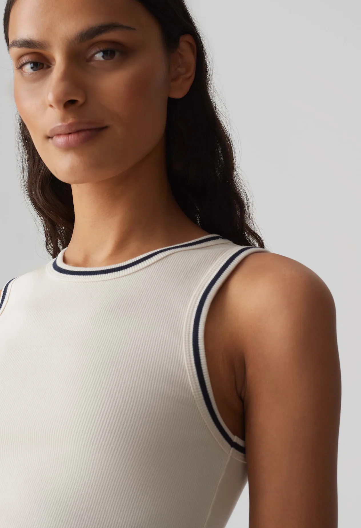 Ribbed jersey tank top ILESSO PREPPY Slim - Image 3