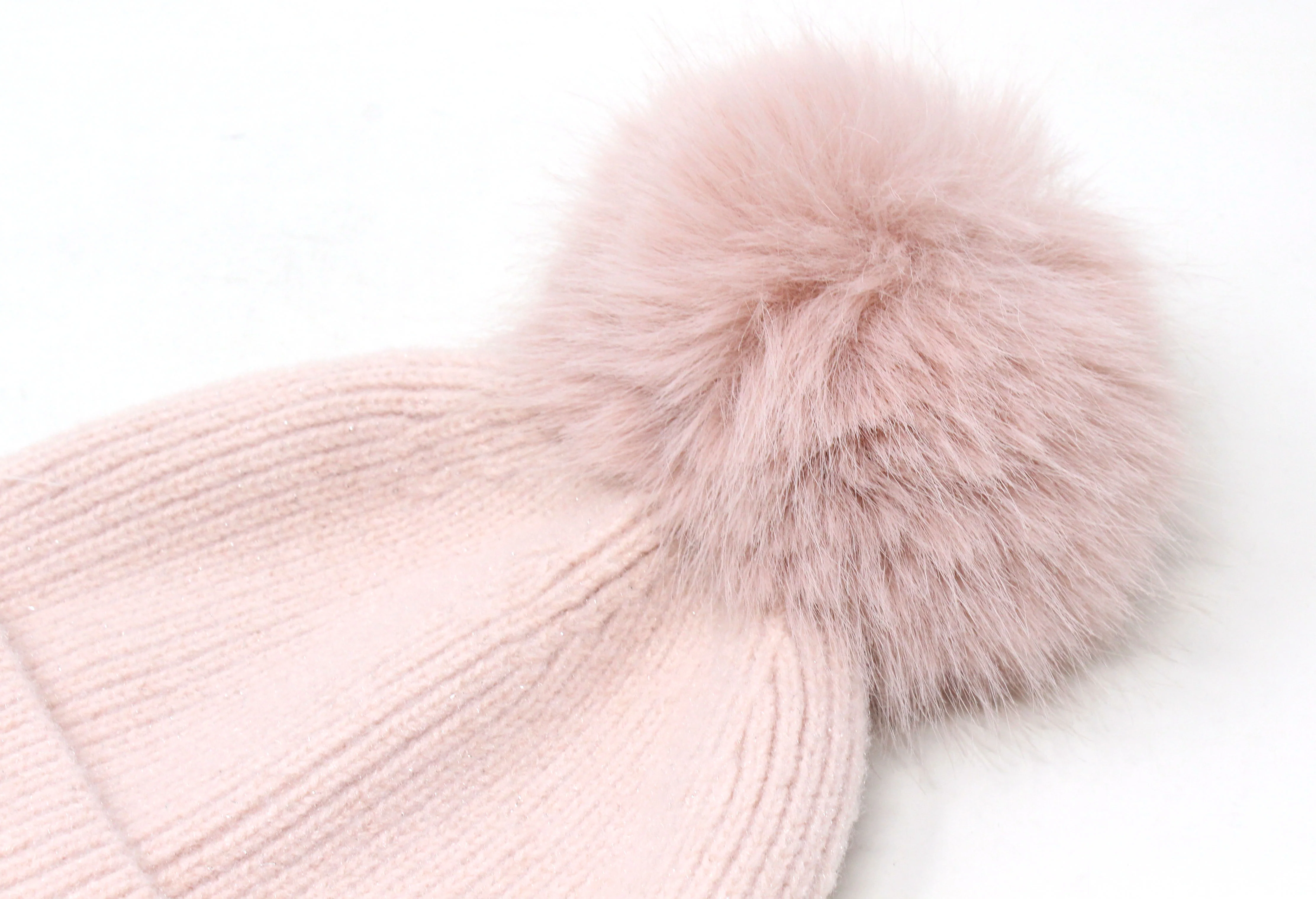 Ribbed Knit Pom Pom Beanie - Image 14