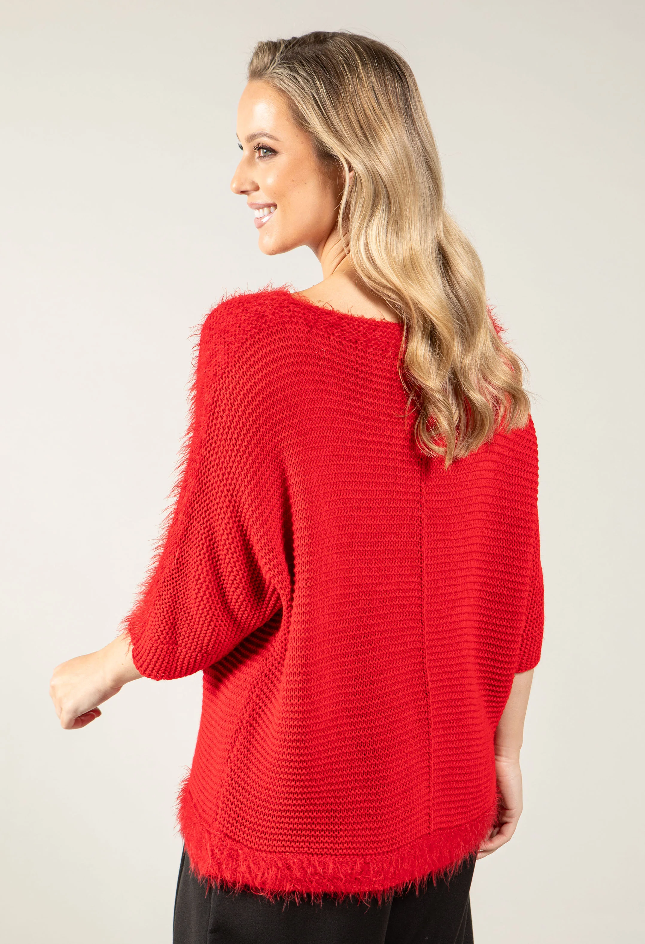 Ribbed Wool-Blend Knit Jumper with Fluffy Trim - Image 16