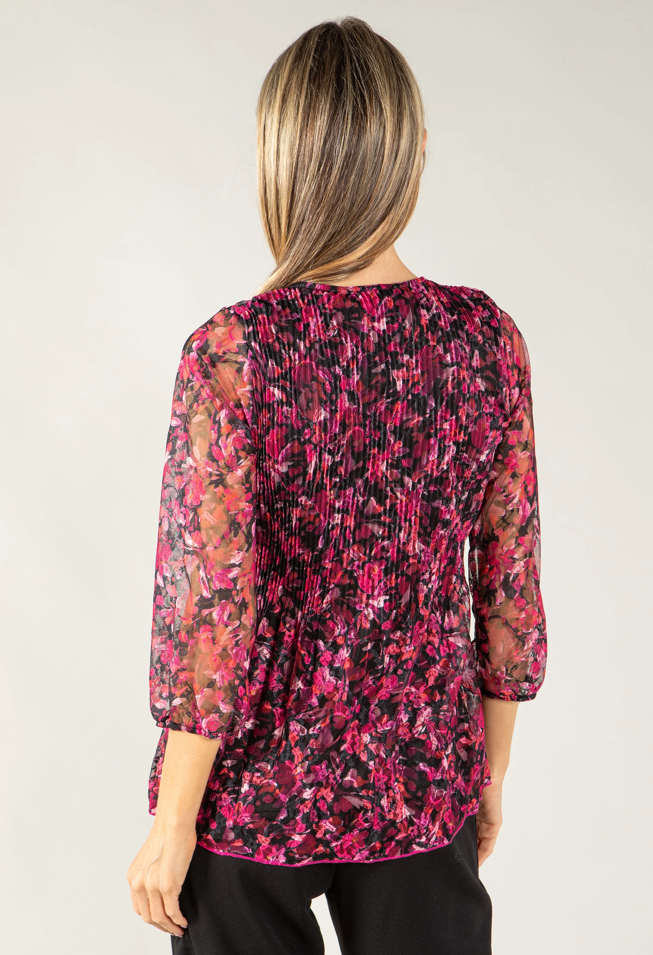 Rose Printed Lace Top - Image 3